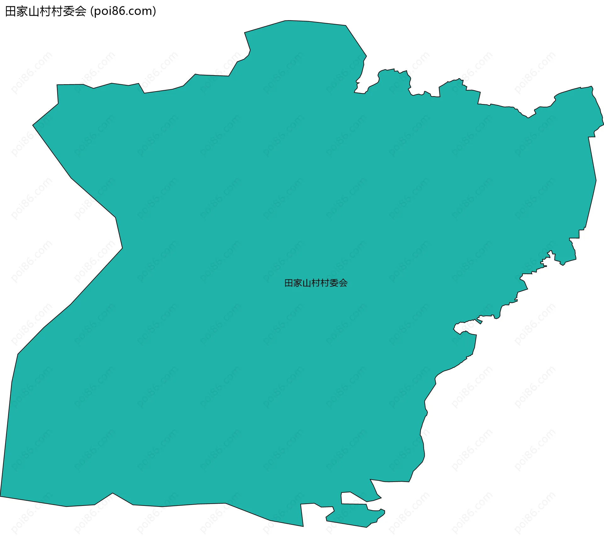 田家山村村委会边界地图