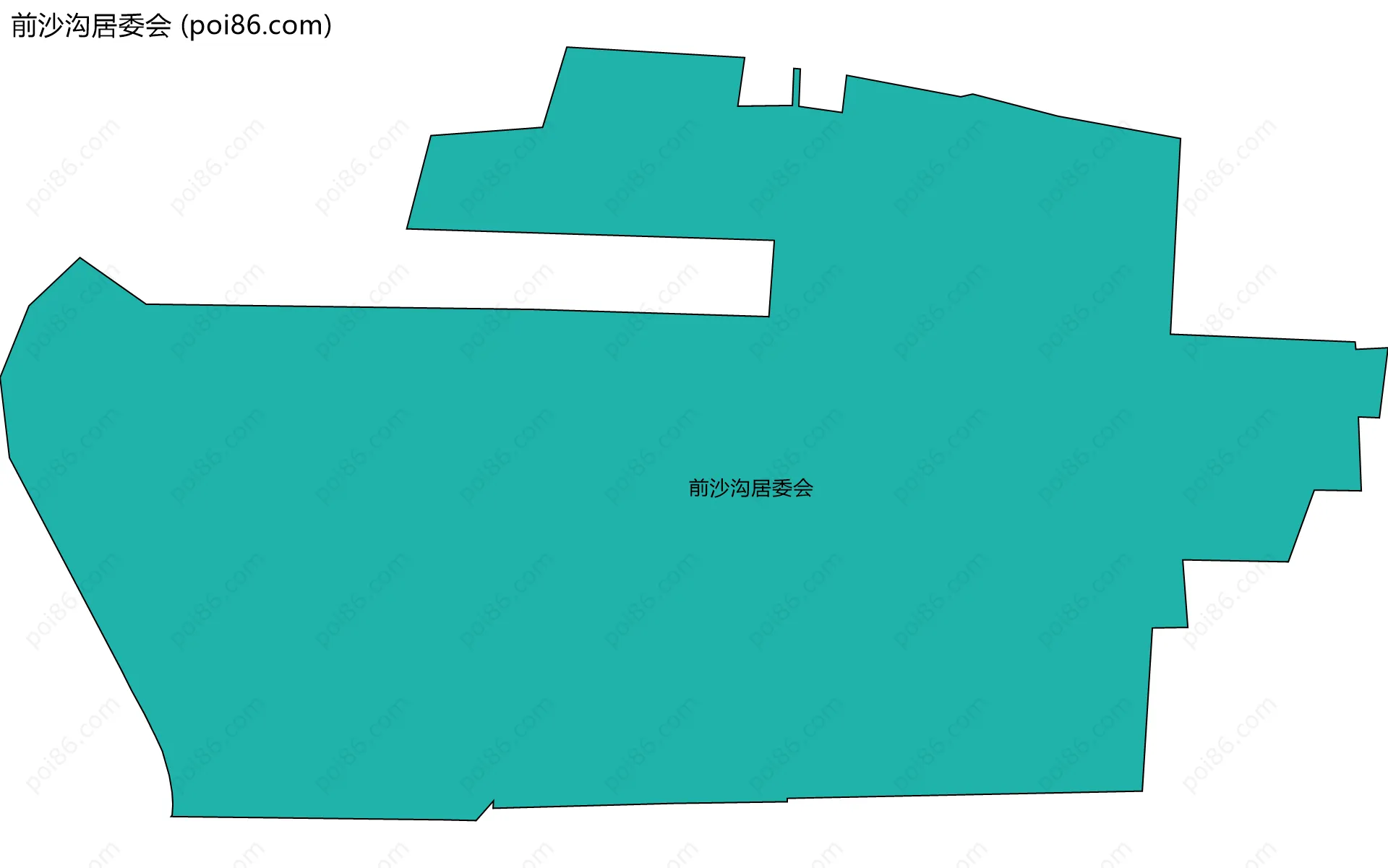 前沙沟居委会边界地图