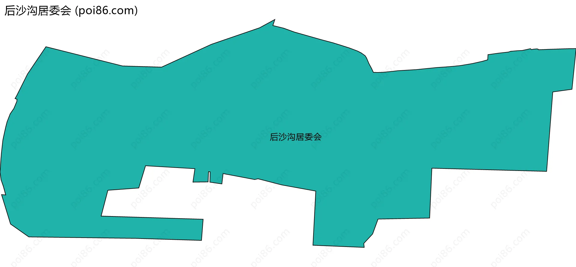 后沙沟居委会边界地图