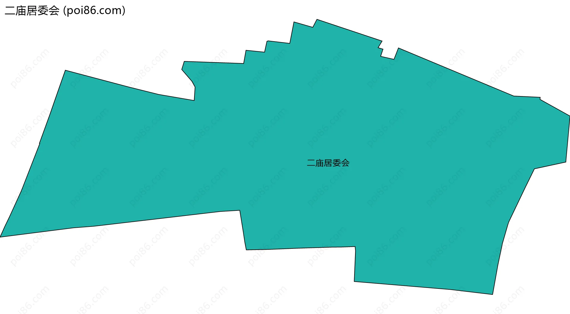 二庙居委会边界地图