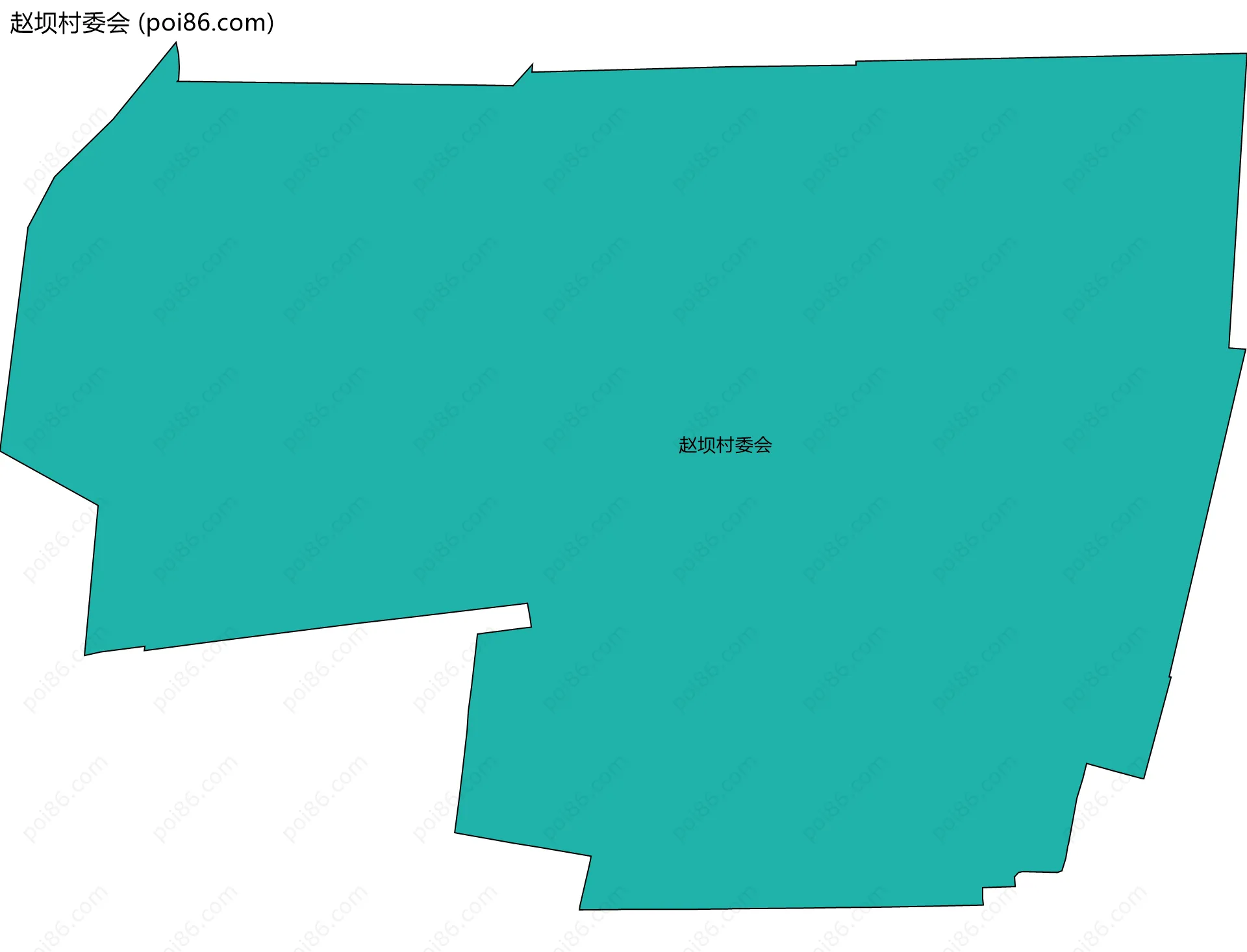 赵坝村委会边界地图