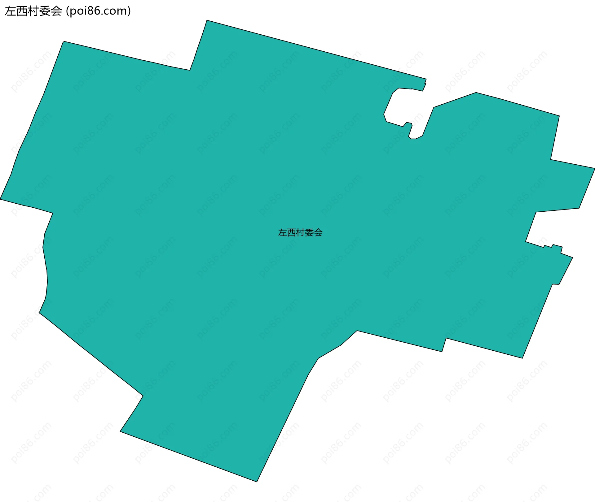 左西村委会边界地图