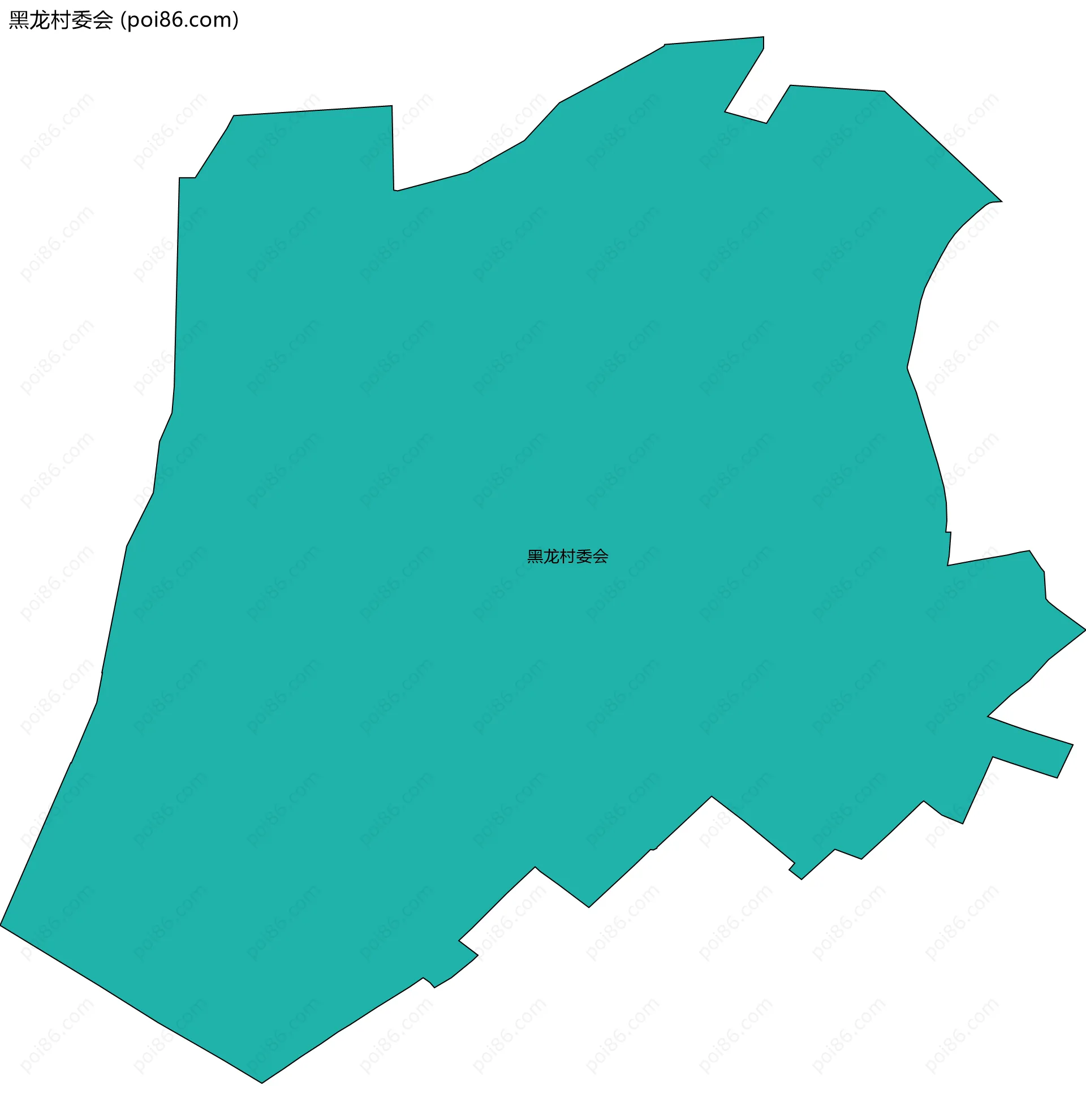 黑龙村委会边界地图