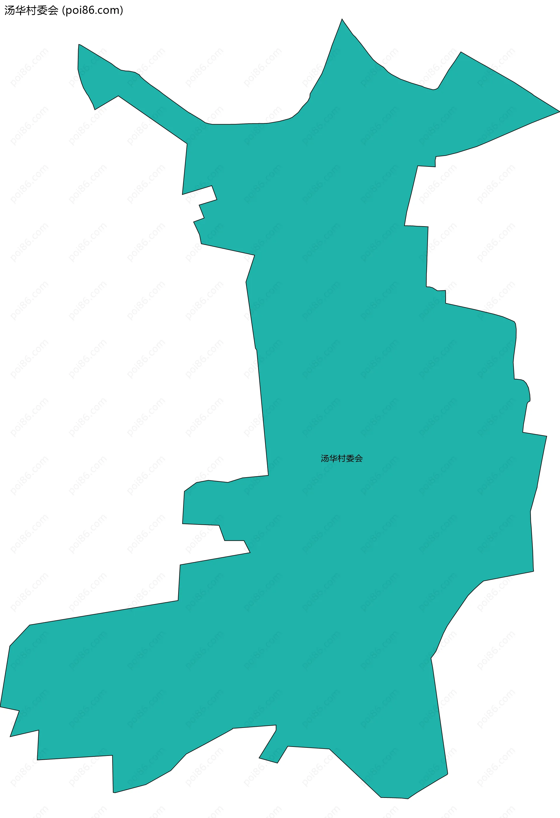 汤华村委会边界地图