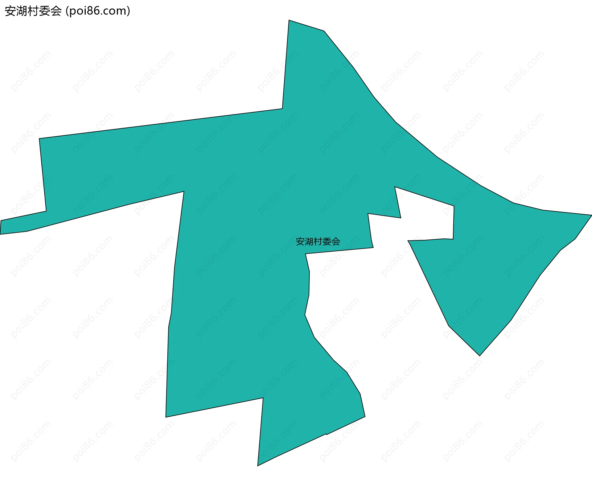 安湖村委会边界地图