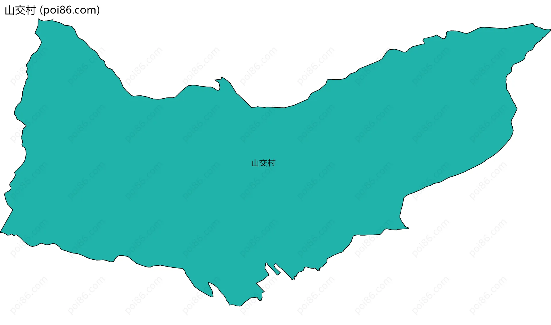 山交村边界地图