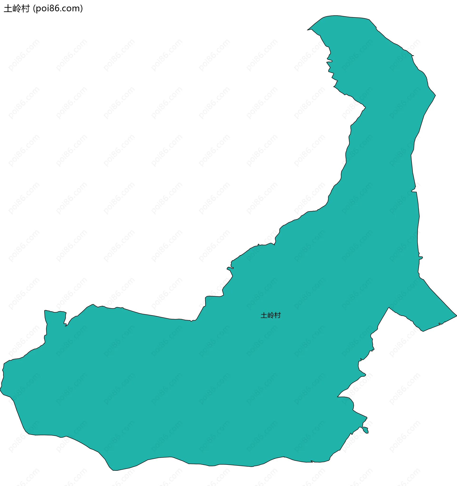 土岭村边界地图