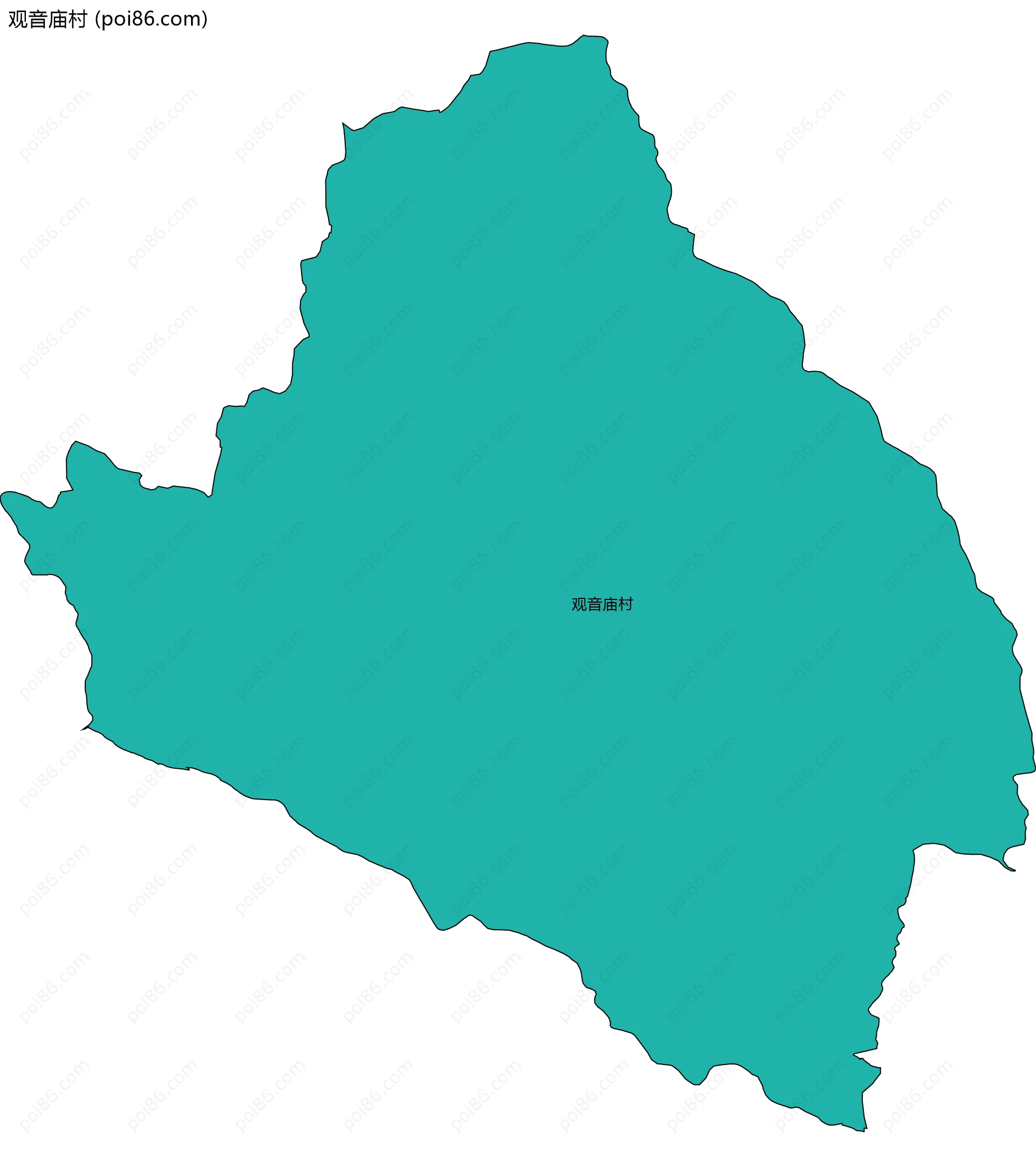 观音庙村边界地图