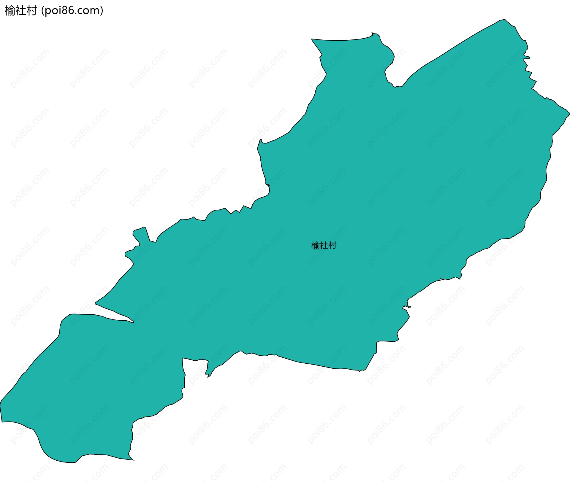 榆社村边界地图