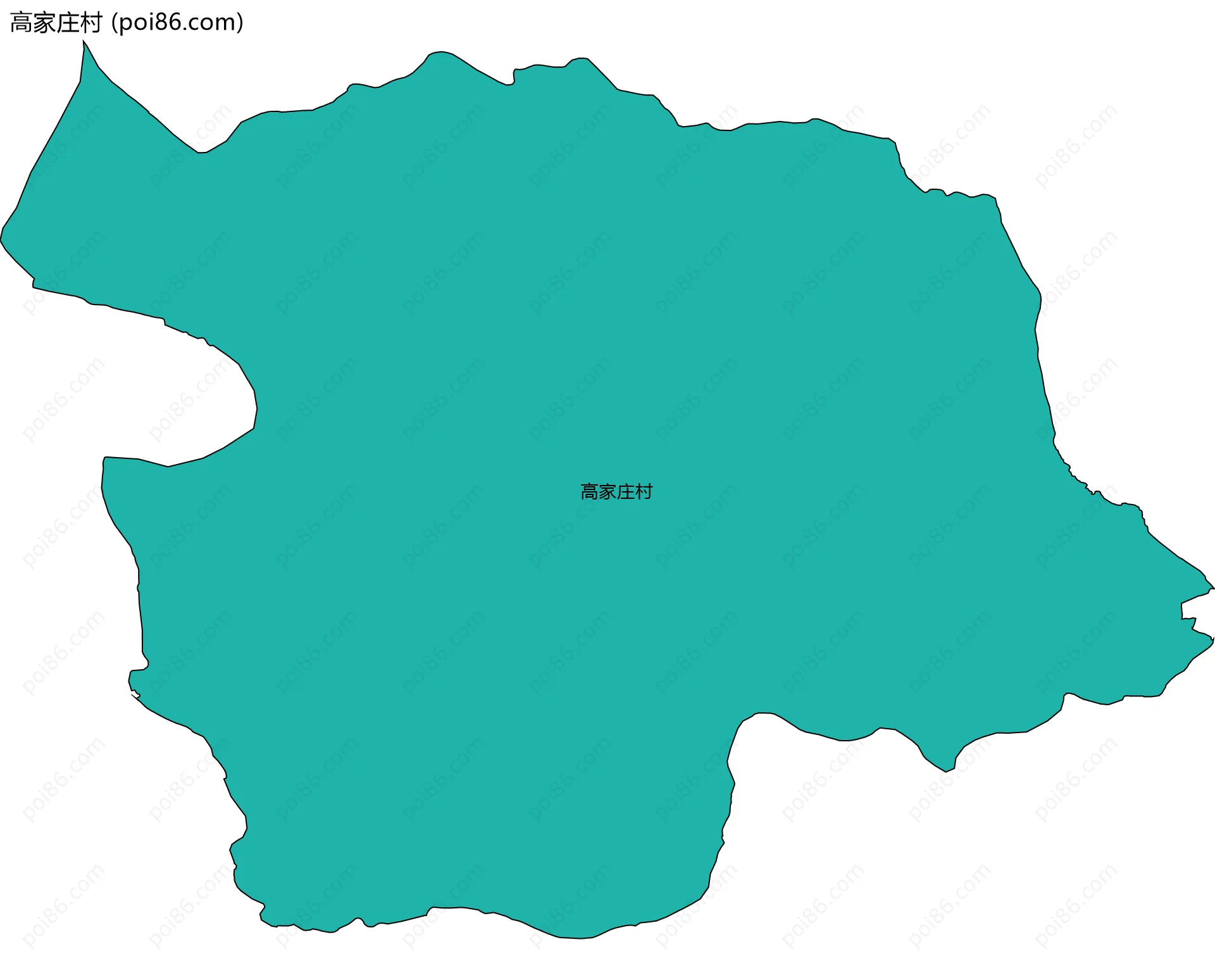 高家庄村边界地图