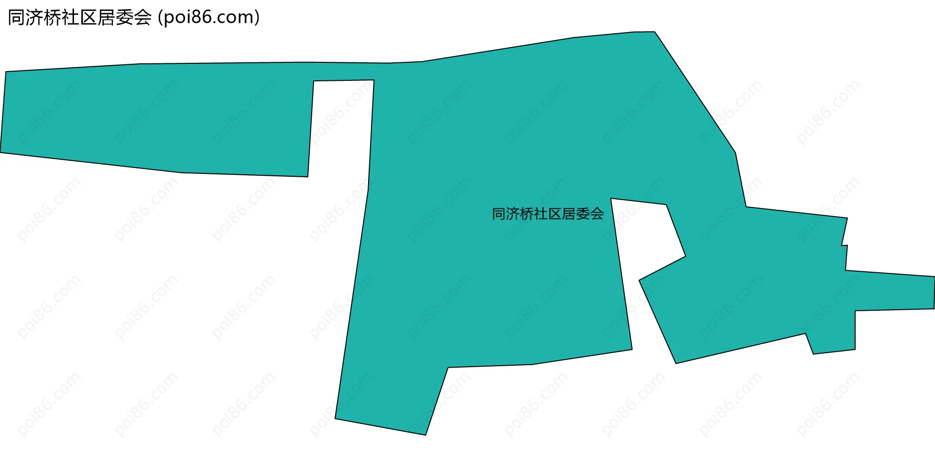 同济桥社区居委会边界地图