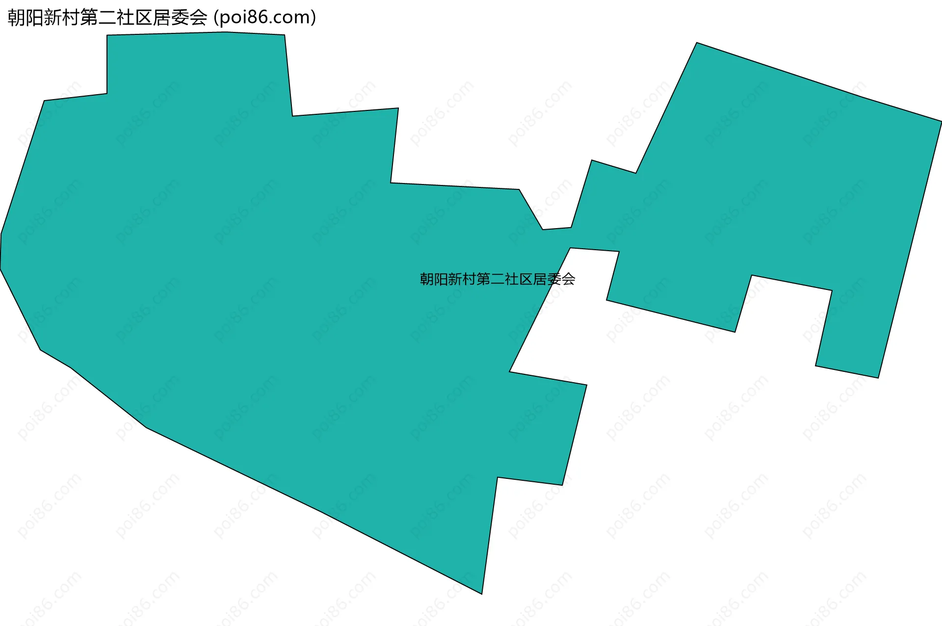 朝阳新村第二社区居委会边界地图