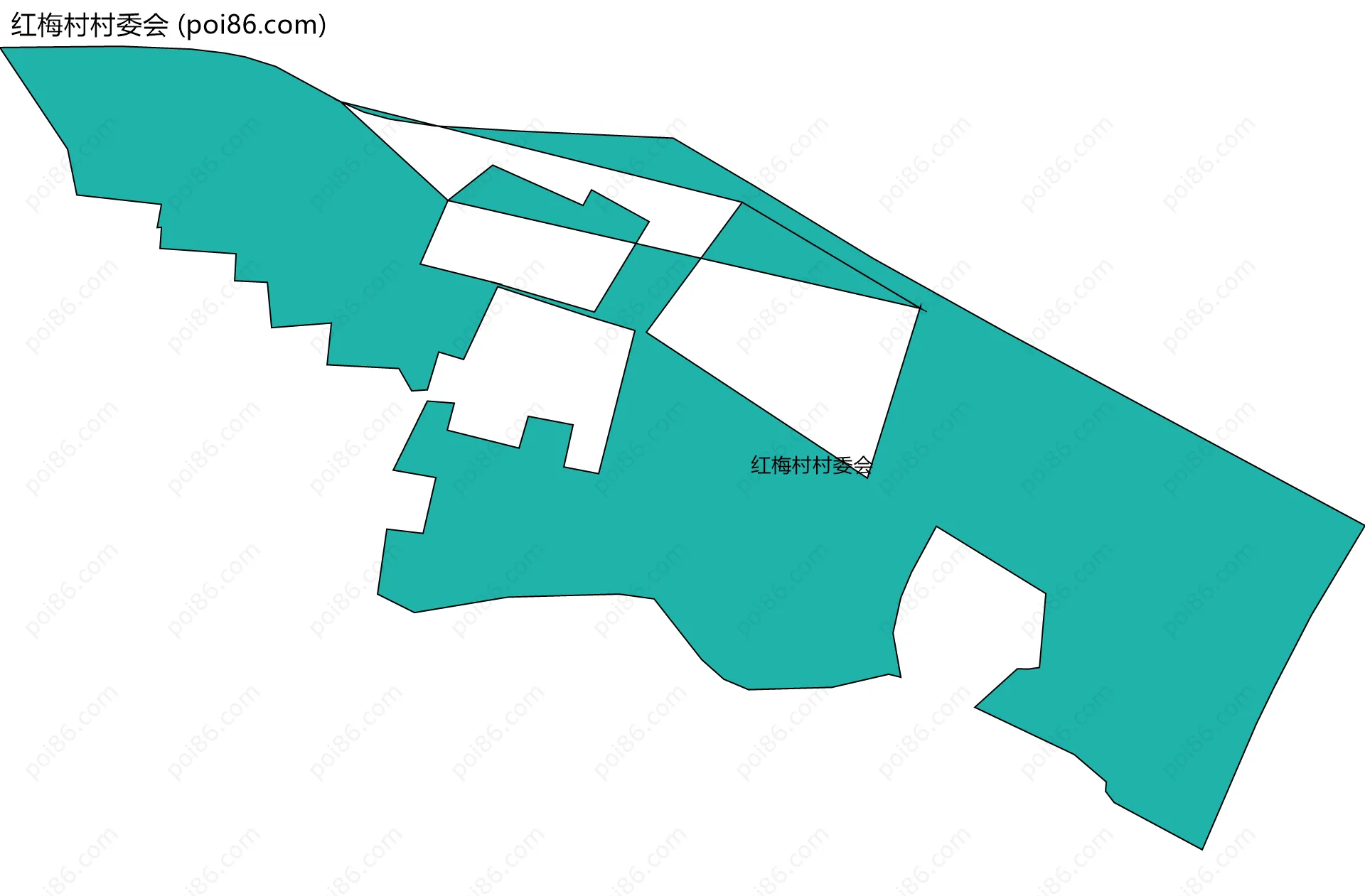 红梅村村委会边界地图