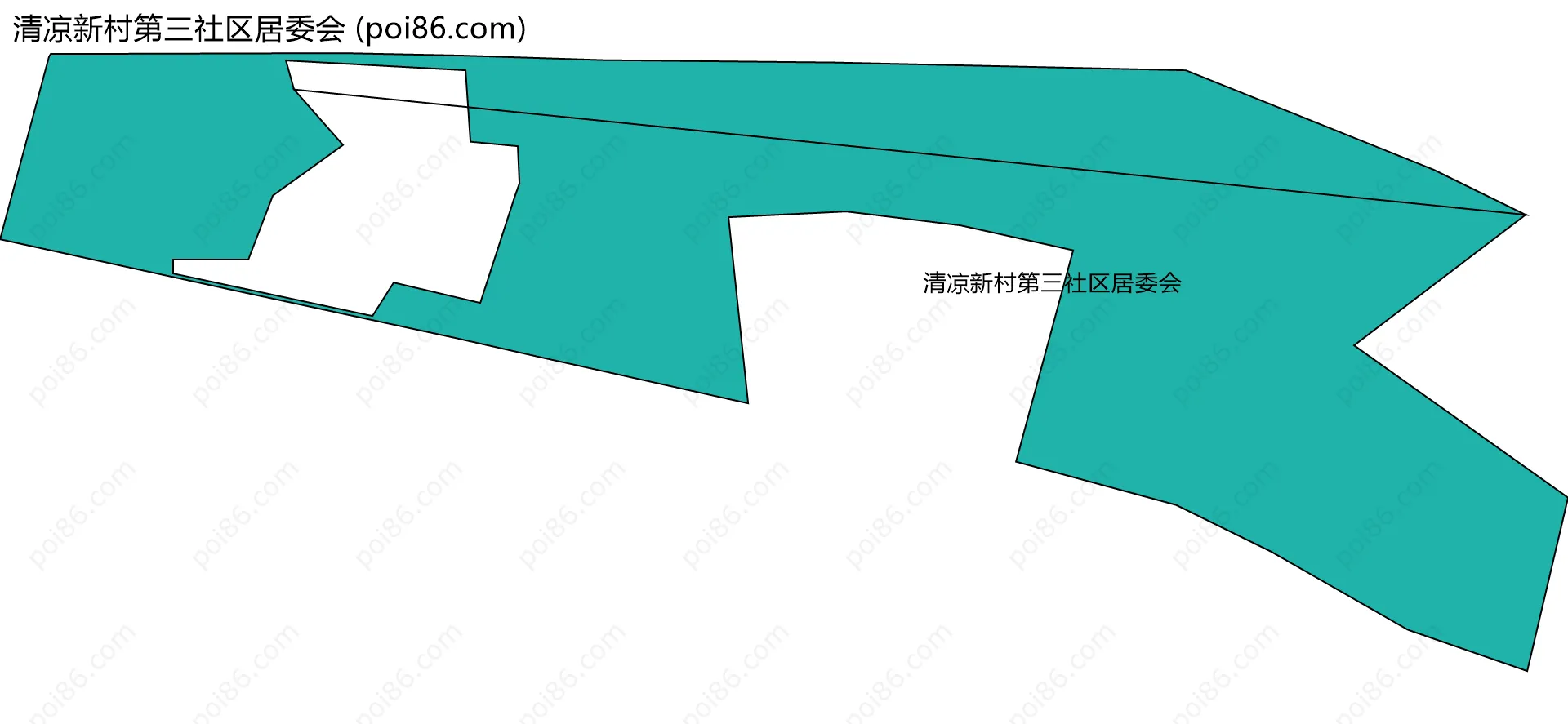 清凉新村第三社区居委会边界地图