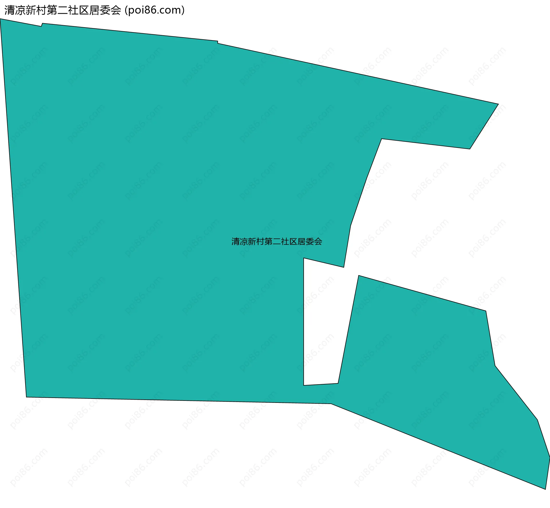 清凉新村第二社区居委会边界地图