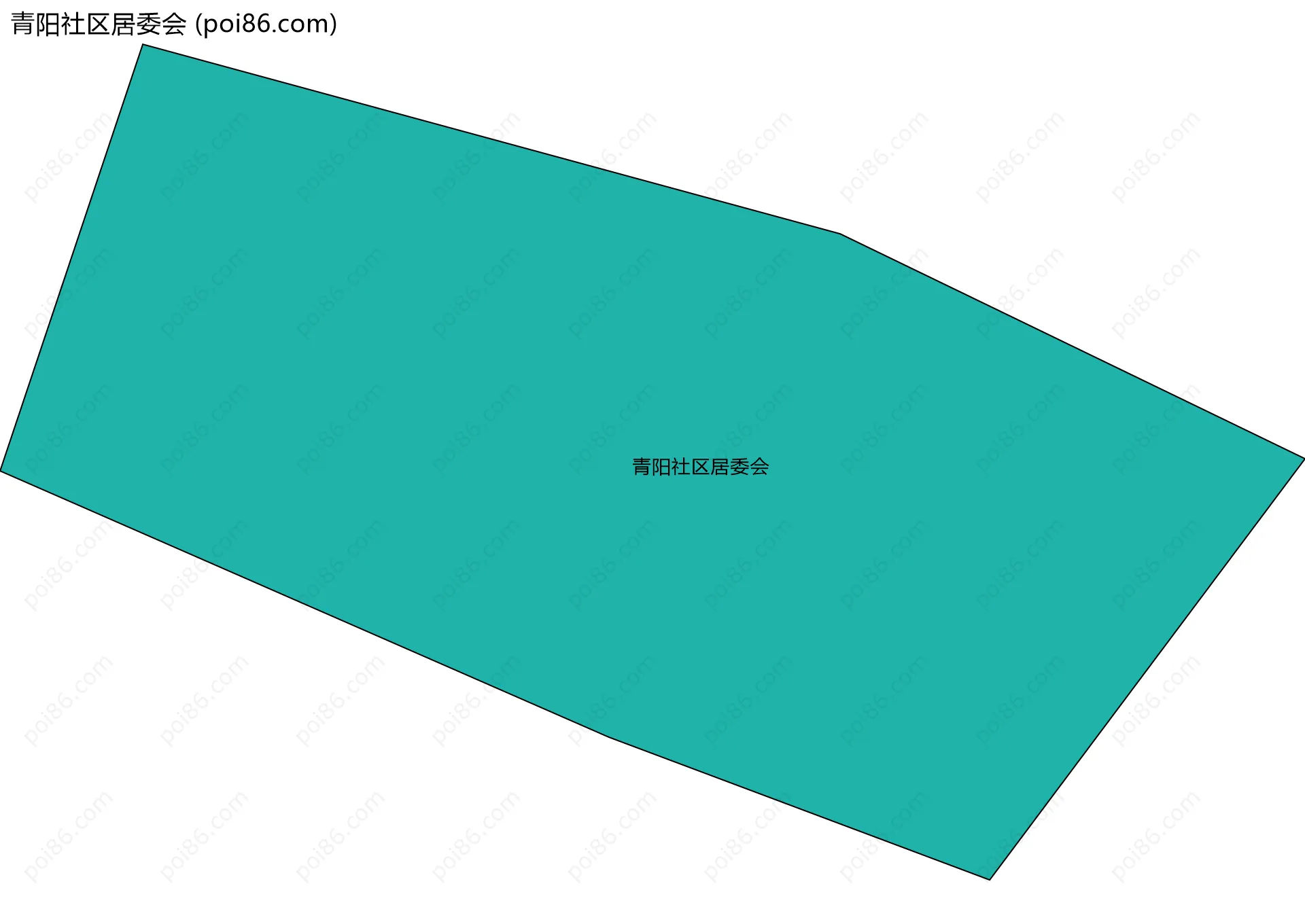 青阳社区居委会边界地图