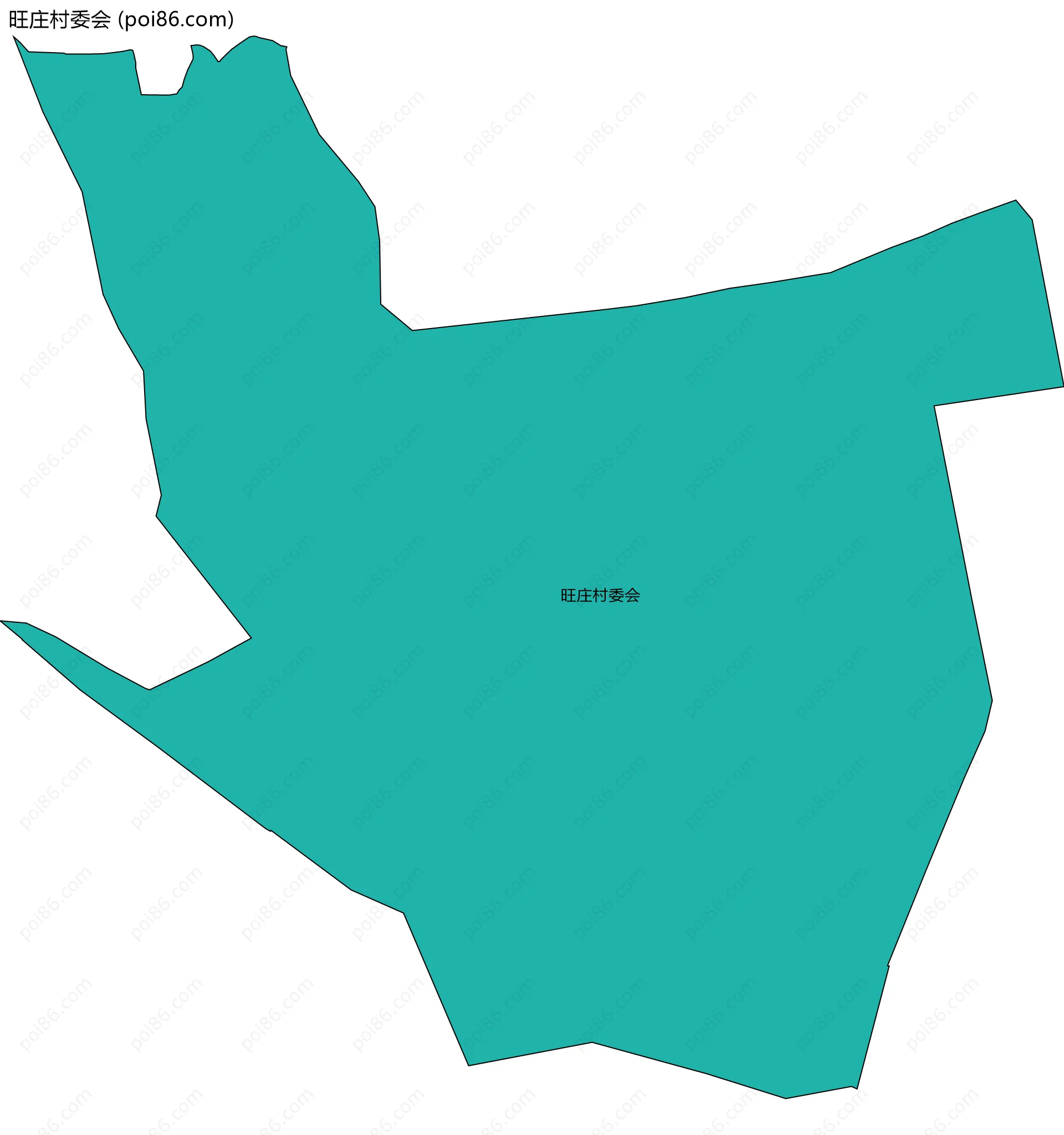 旺庄村委会边界地图