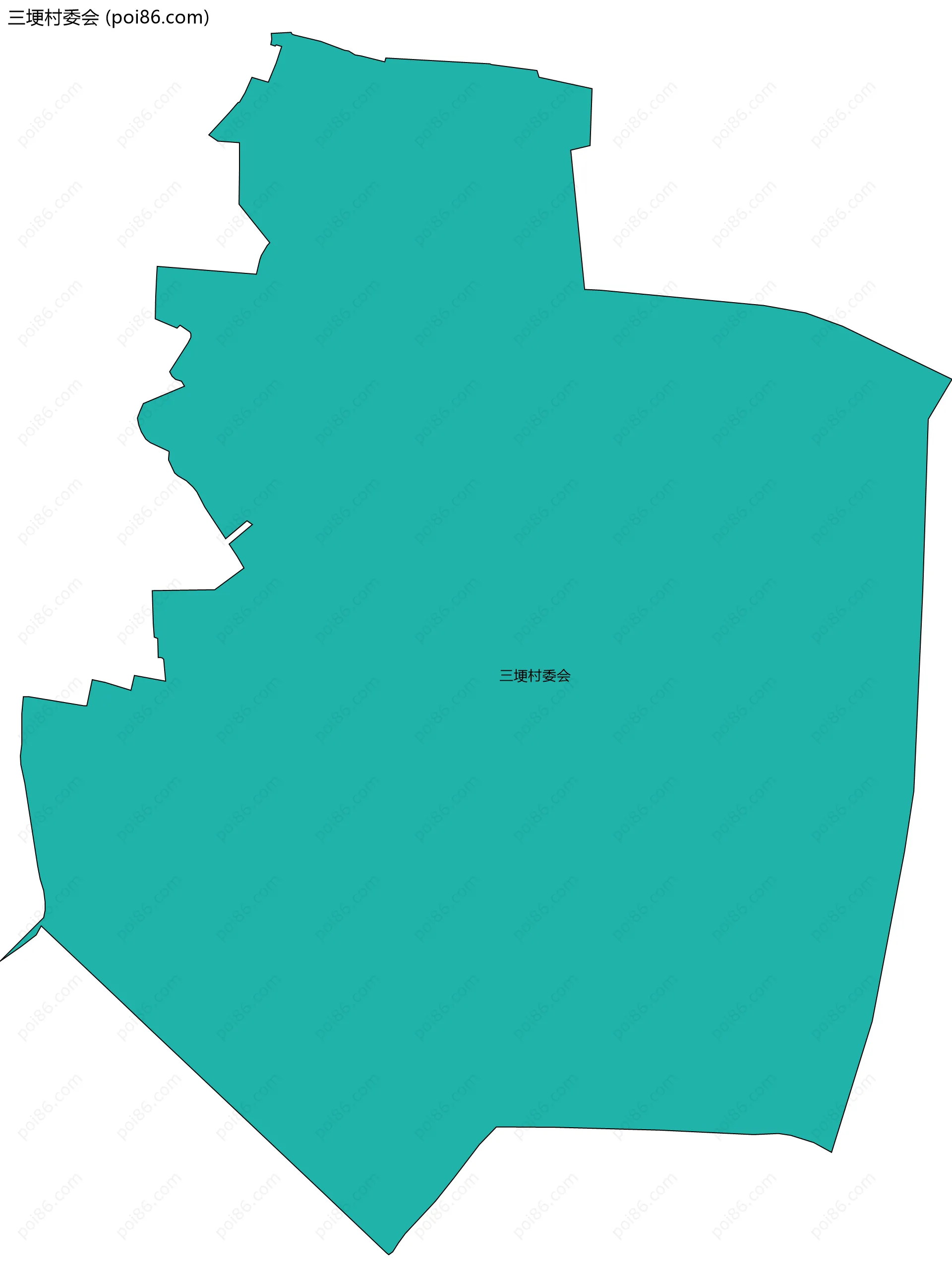 三埂村委会边界地图