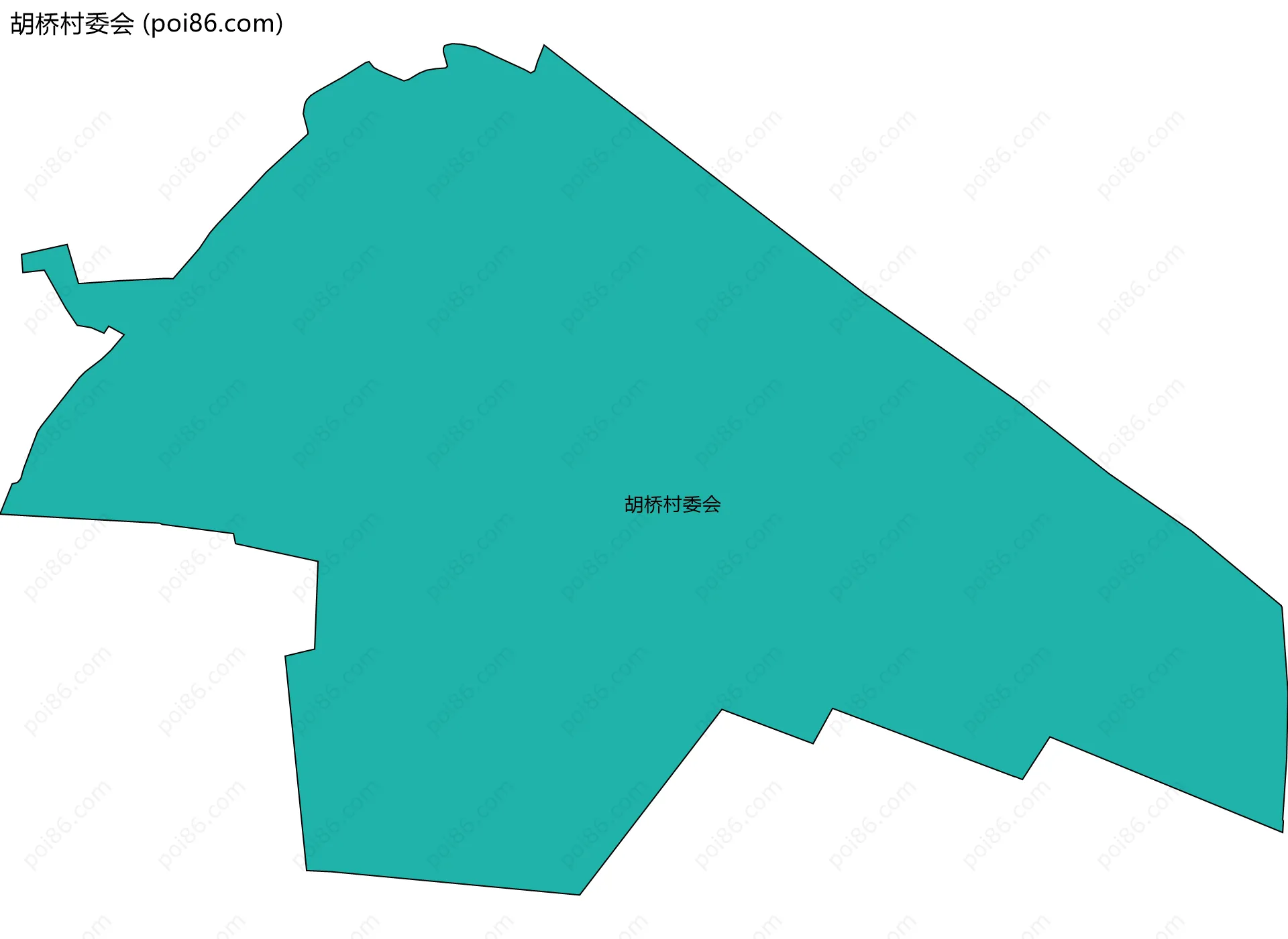 胡桥村委会边界地图