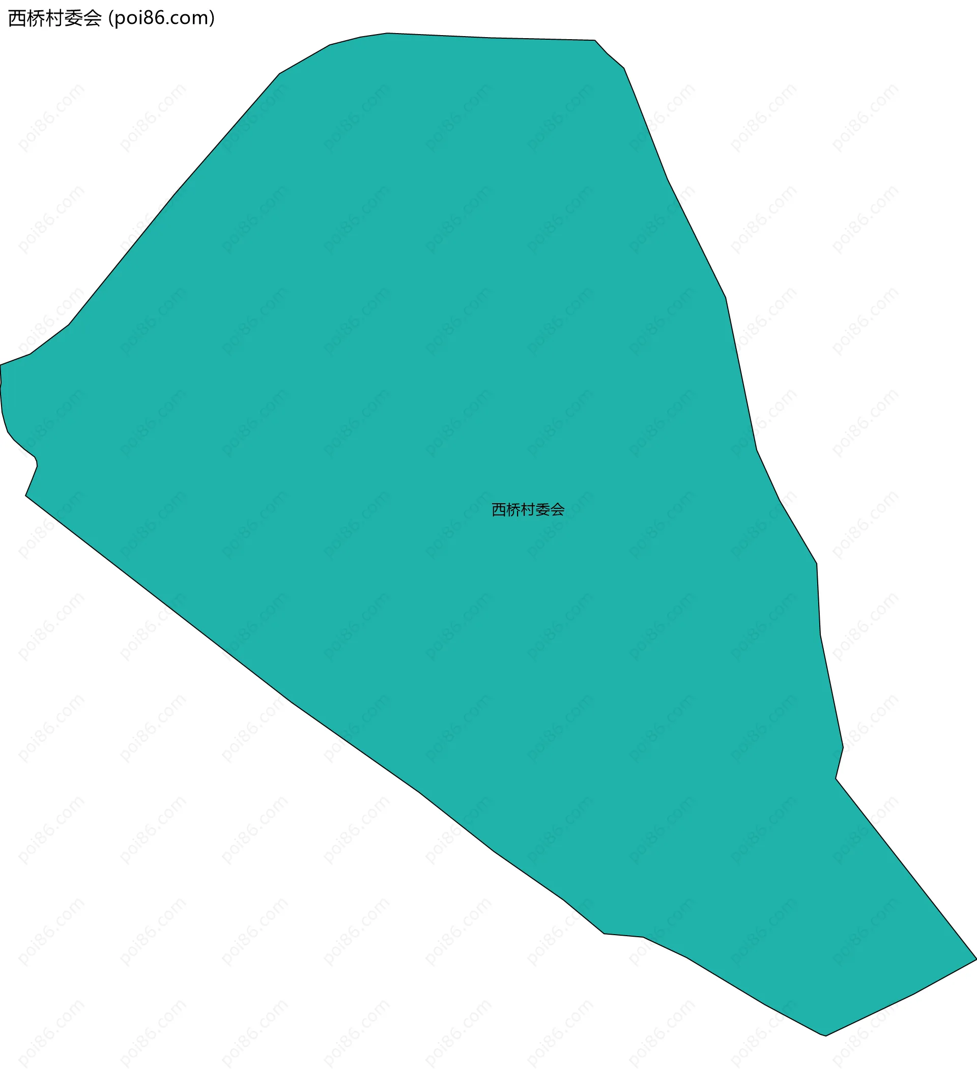 西桥村委会边界地图