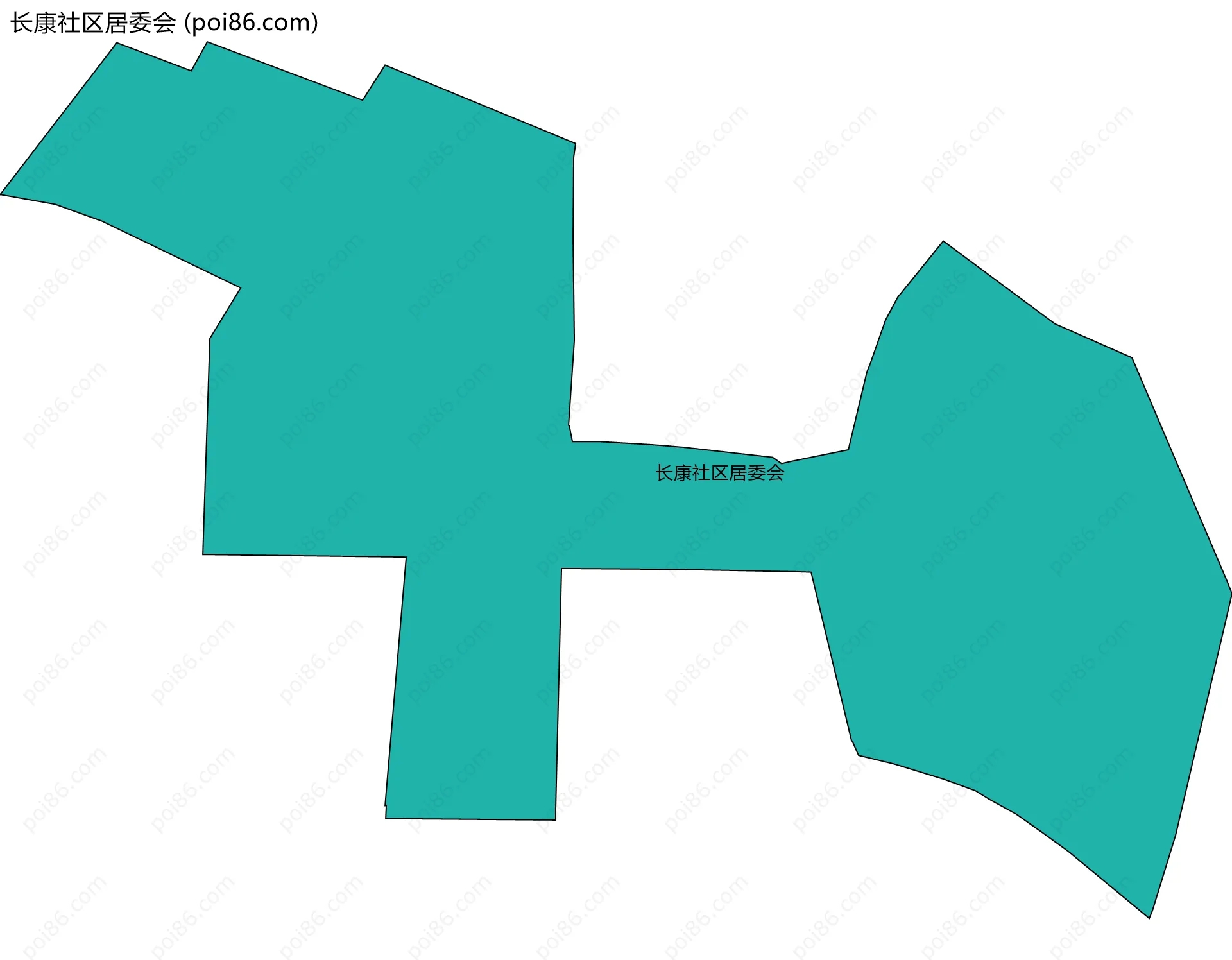 长康社区居委会边界地图