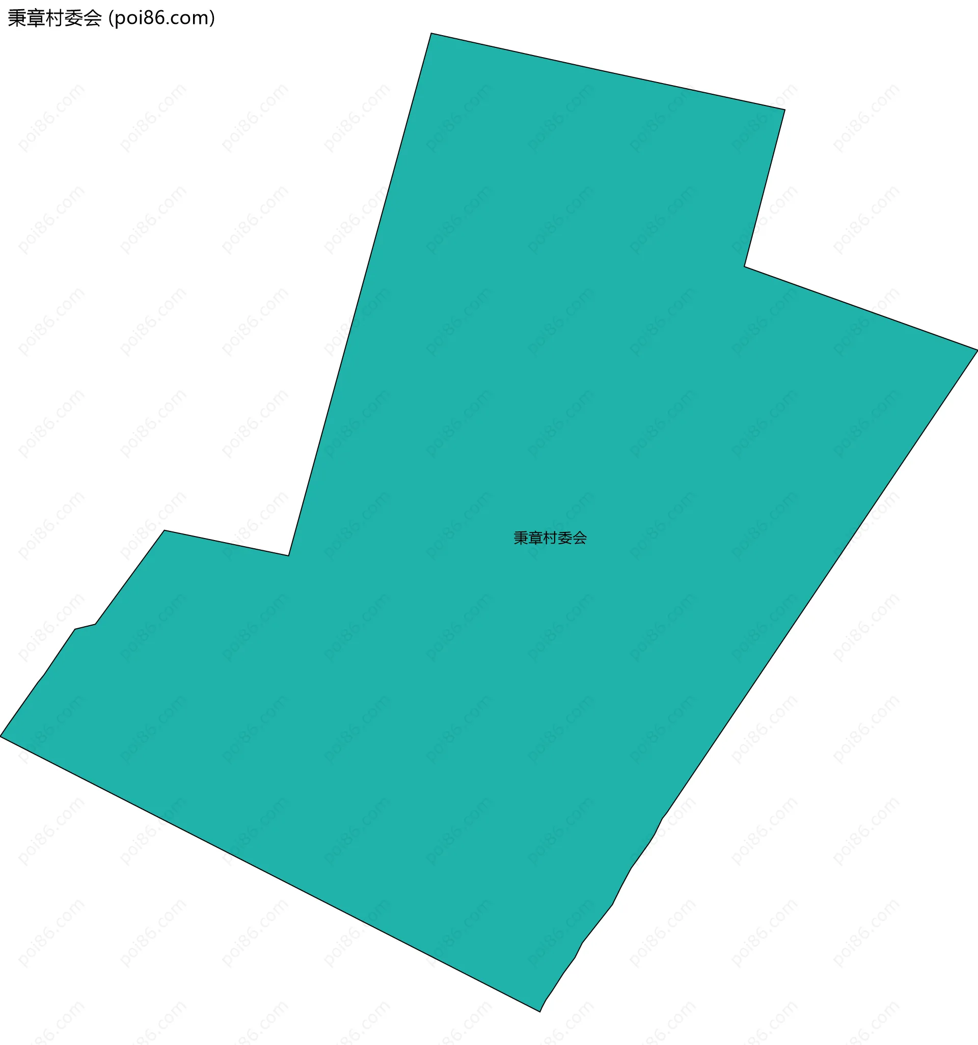 秉章村委会边界地图