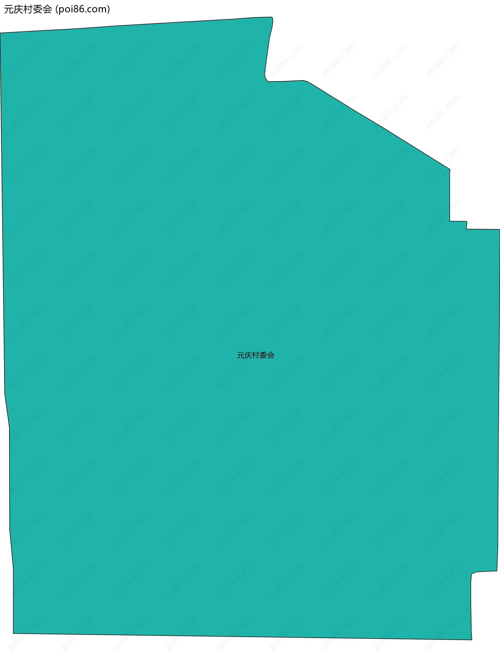 元庆村委会边界地图