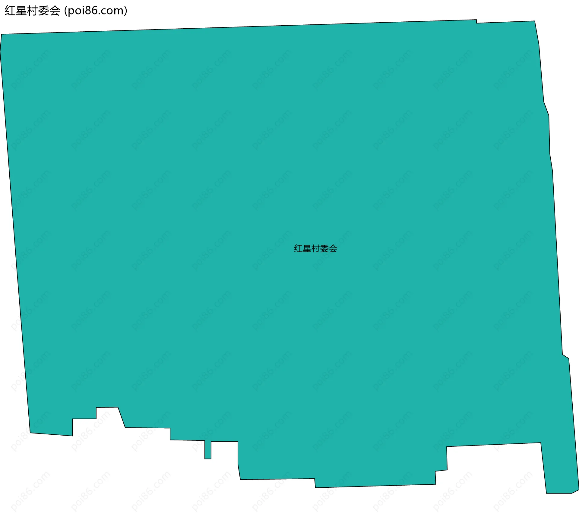 红星村委会边界地图