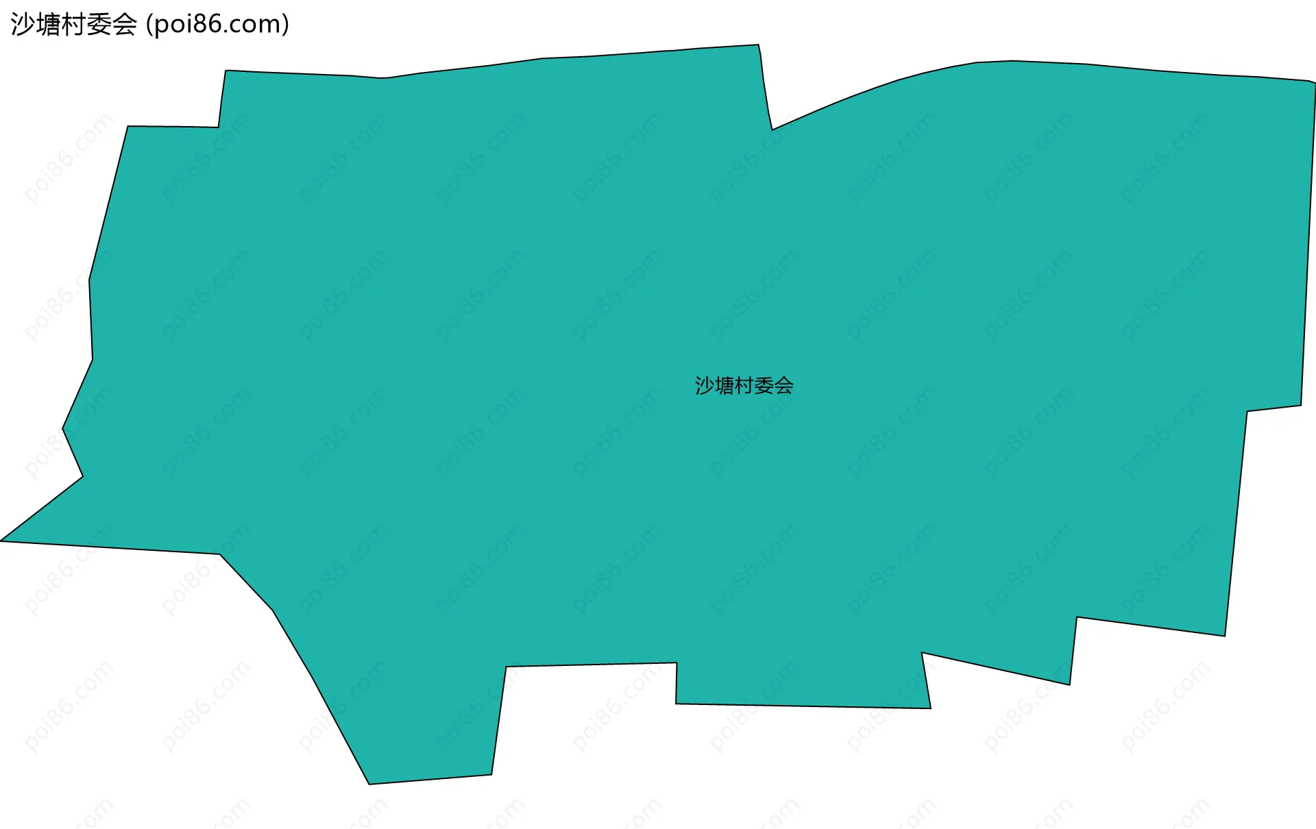 沙塘村委会边界地图