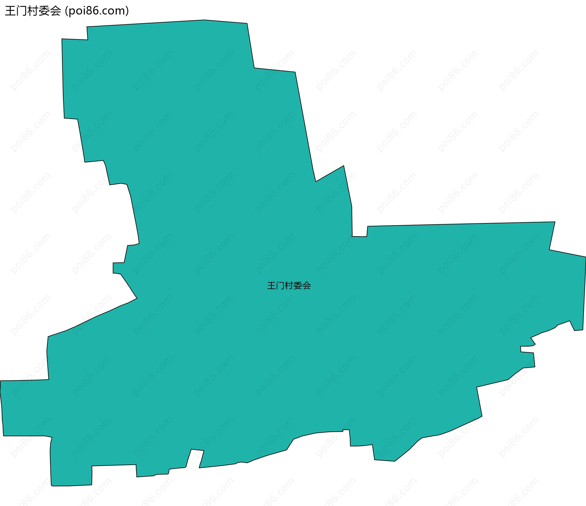 王门村委会边界地图