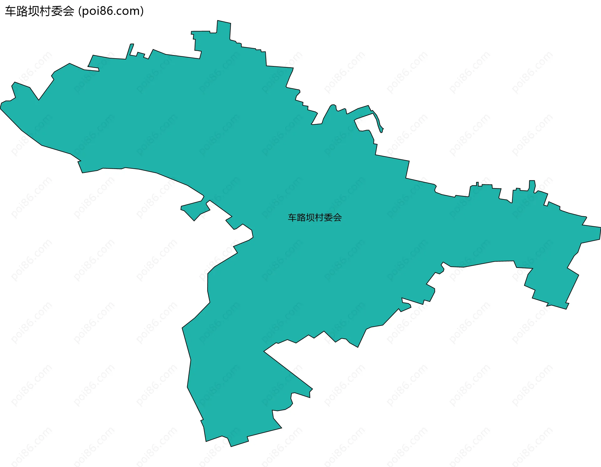 车路坝村委会边界地图