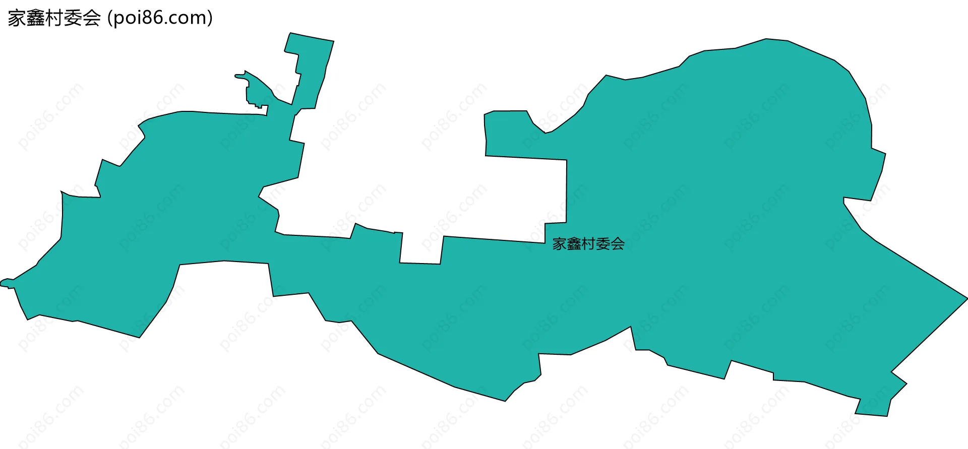 家鑫村委会边界地图