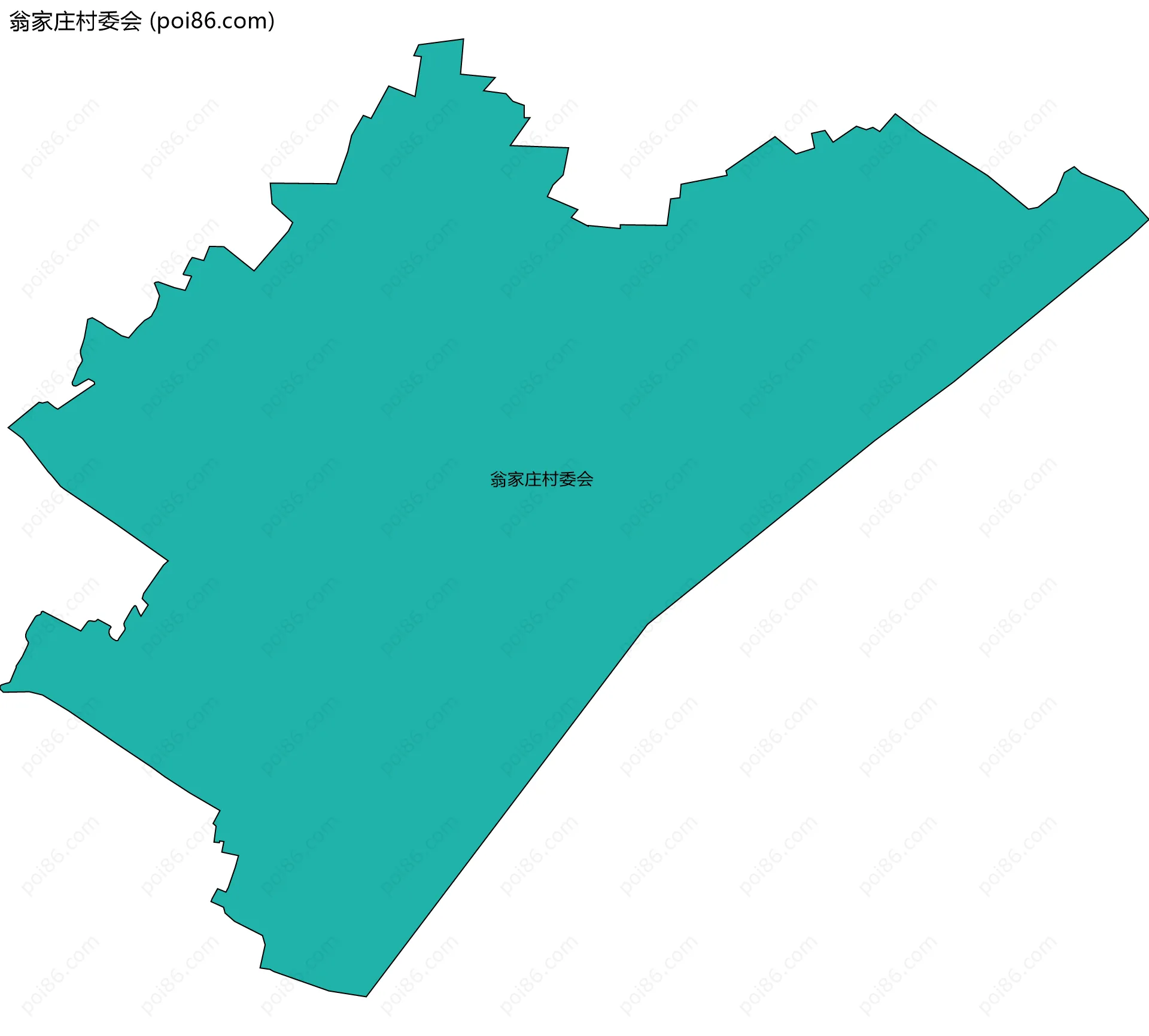 翁家庄村委会边界地图