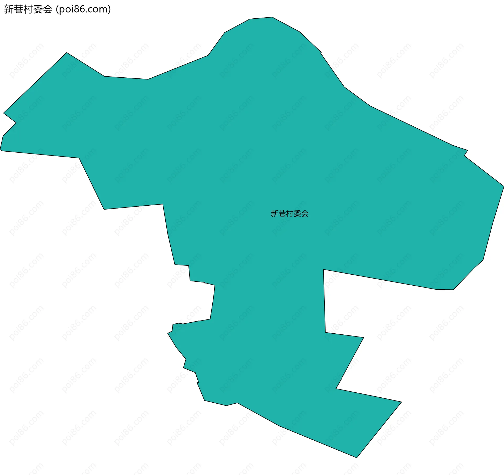 新巷村委会边界地图