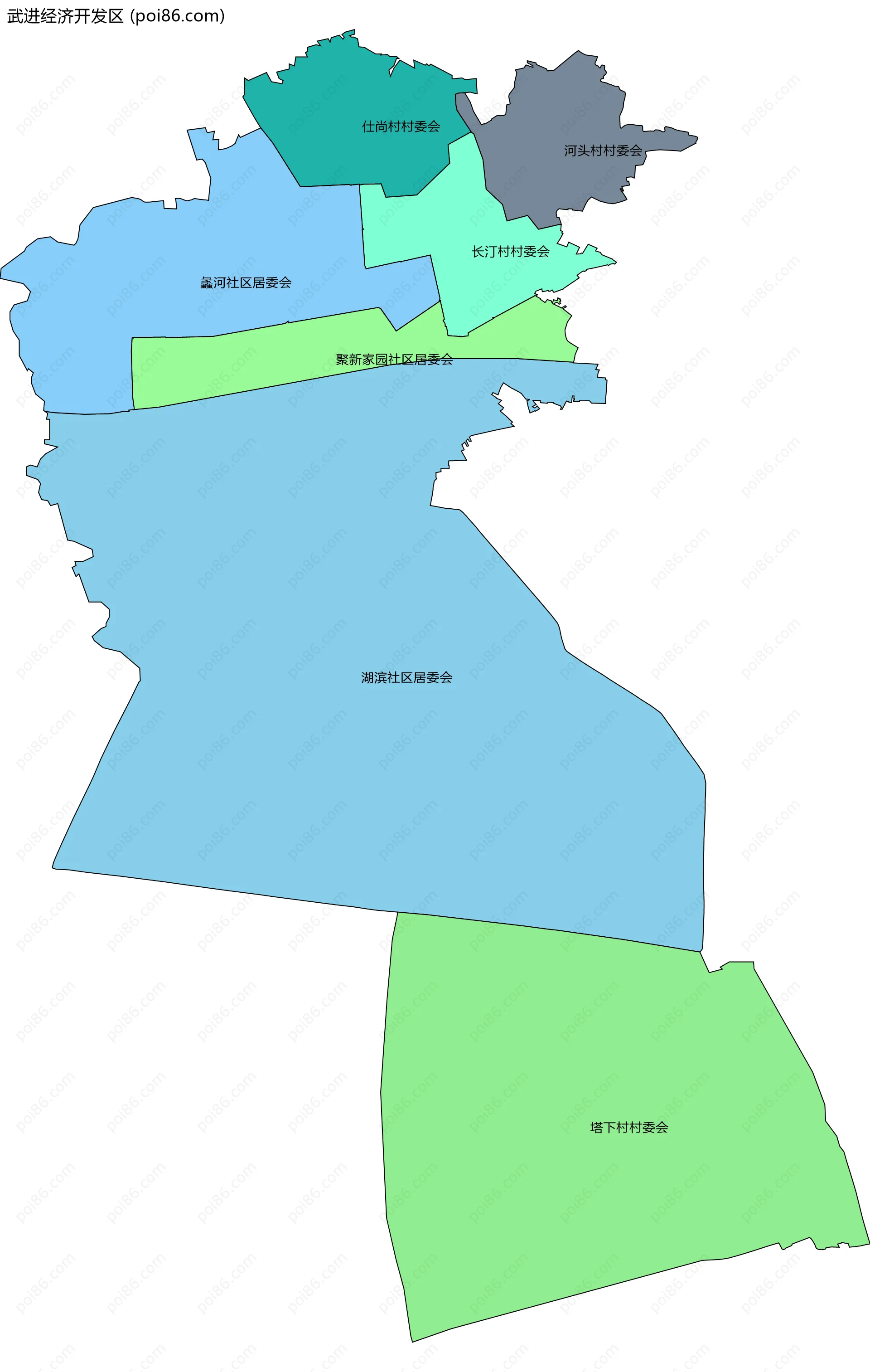 武进经济开发区边界地图(五级行政区划)