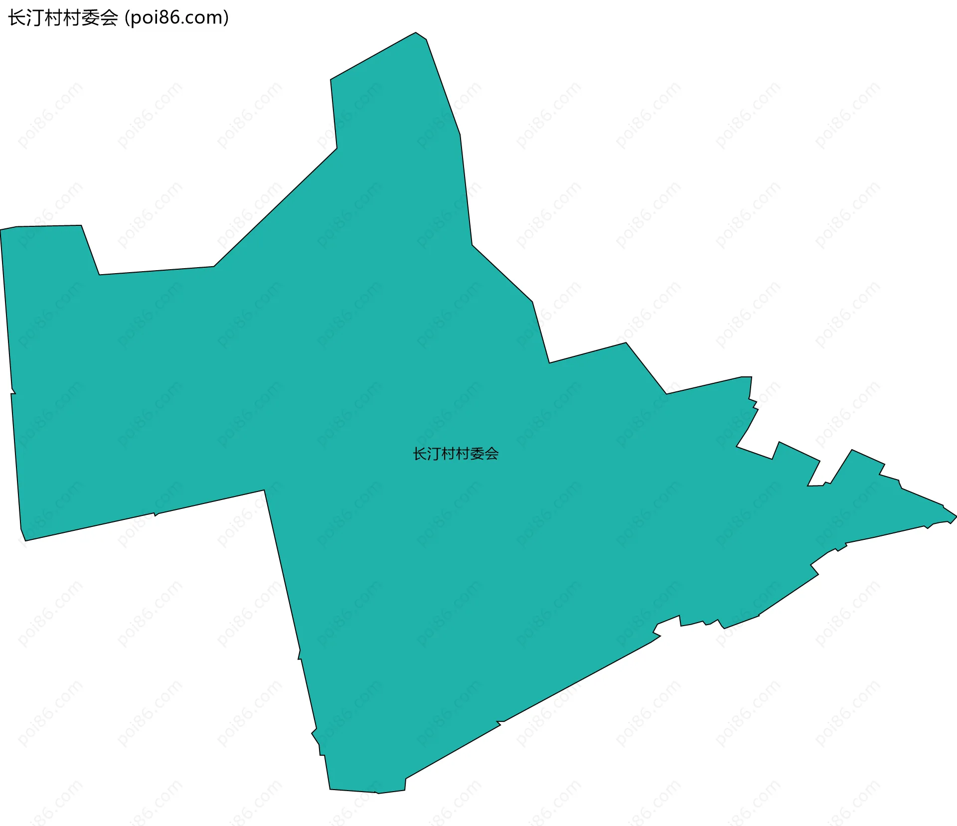 长汀村村委会边界地图