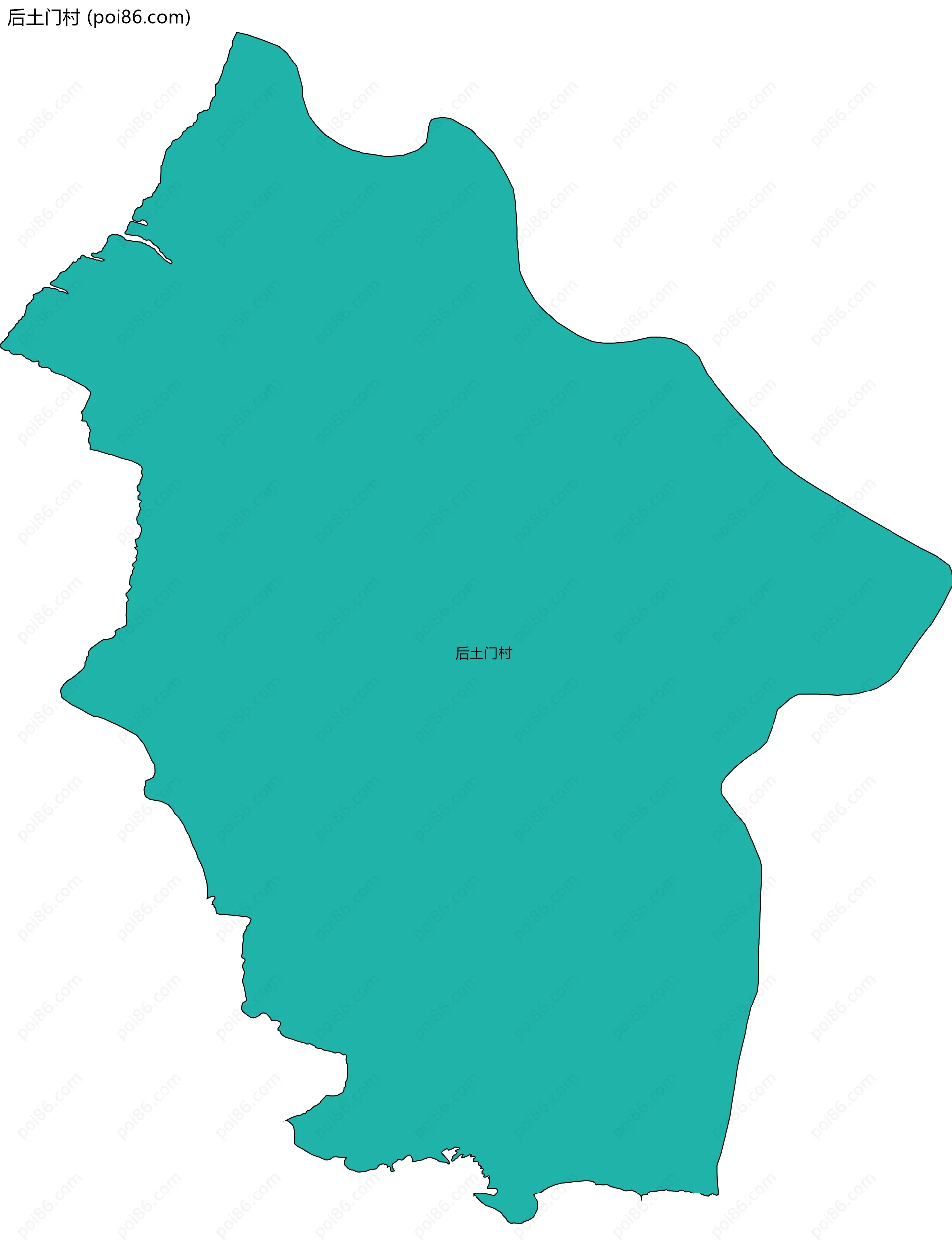 后土门村边界地图