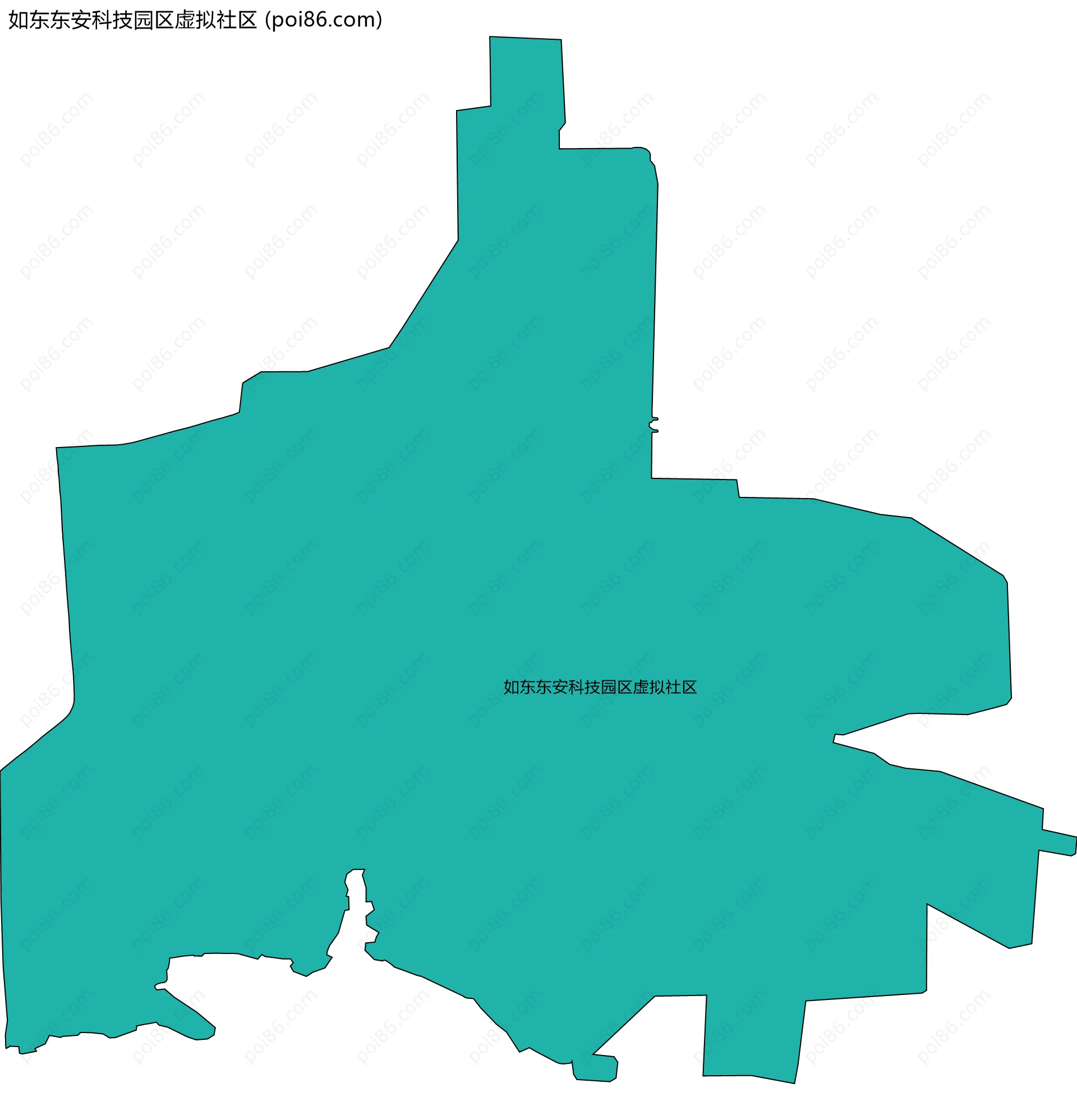 如东东安科技园区虚拟社区边界地图