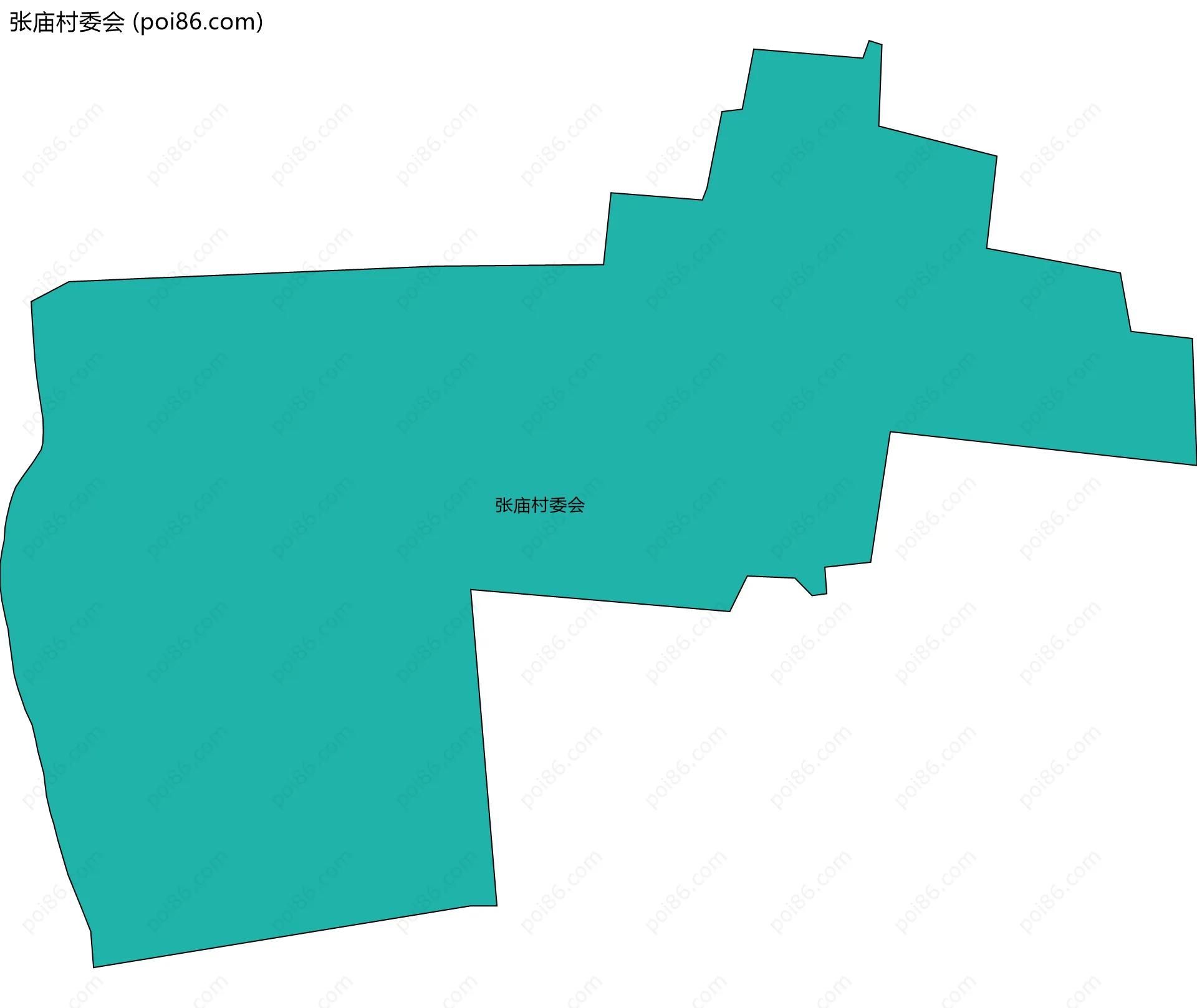 张庙村委会边界地图