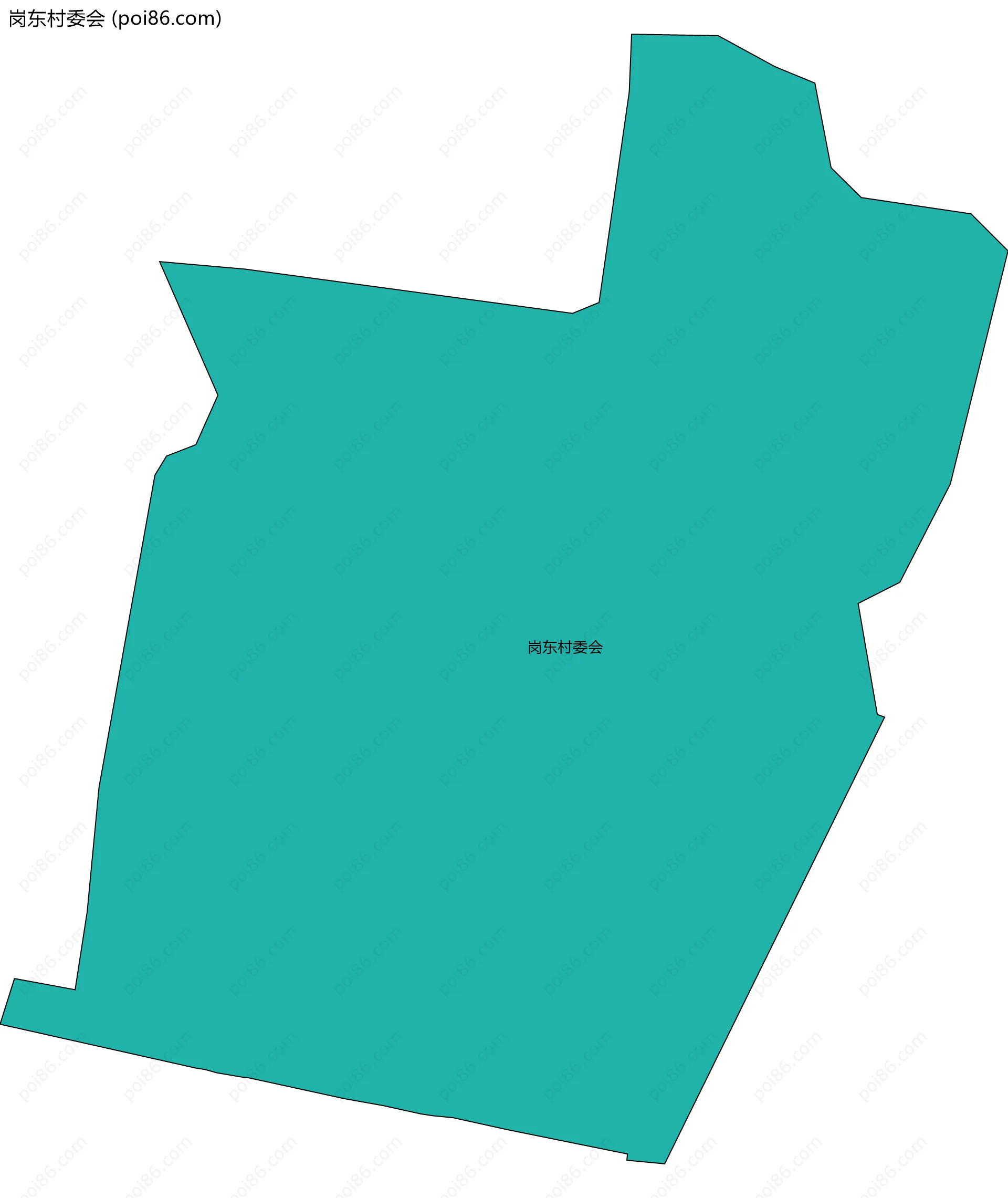 岗东村委会边界地图