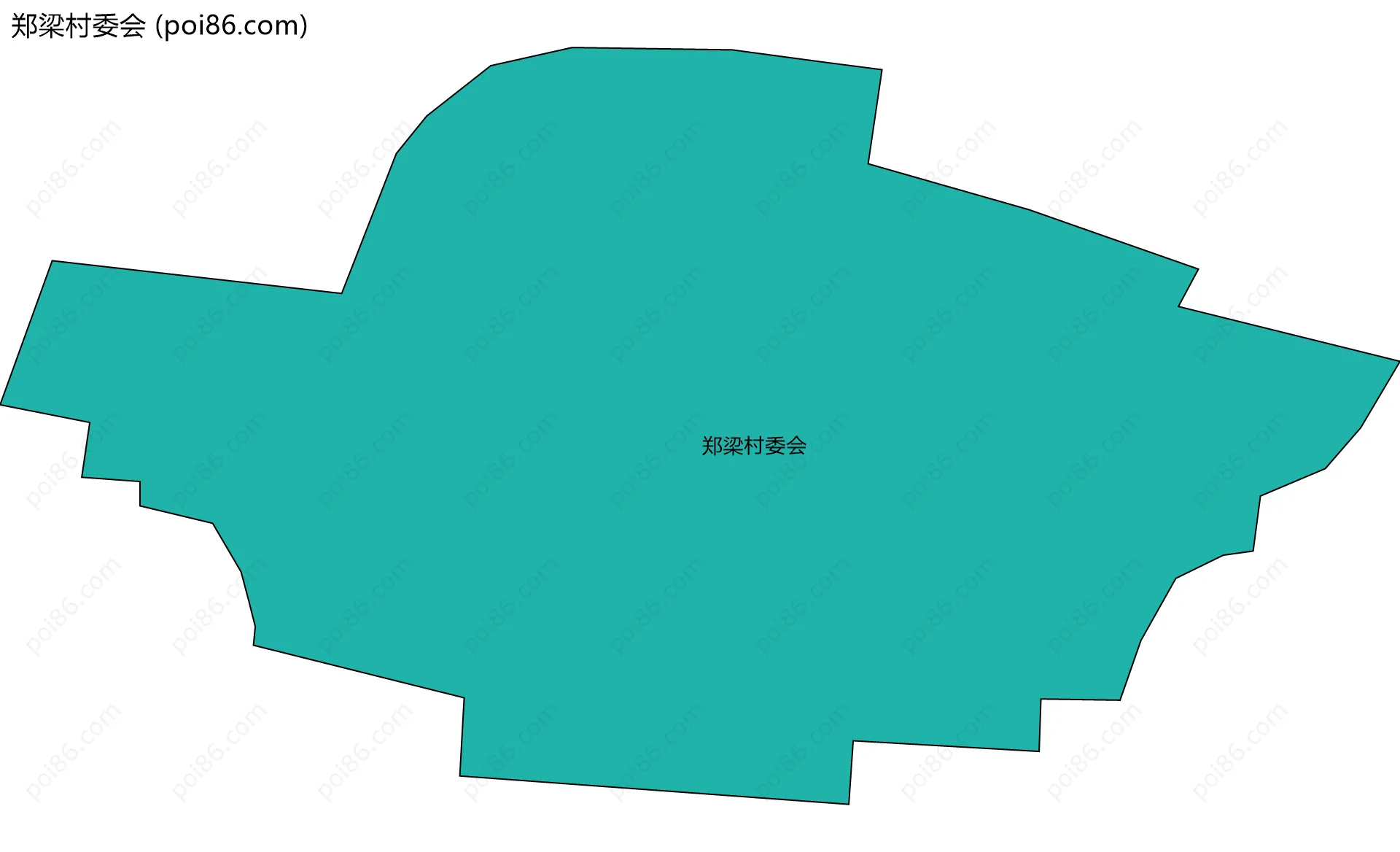 郑梁村委会边界地图