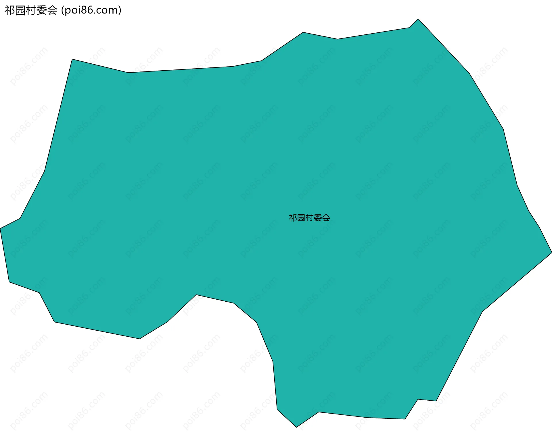 祁园村委会边界地图