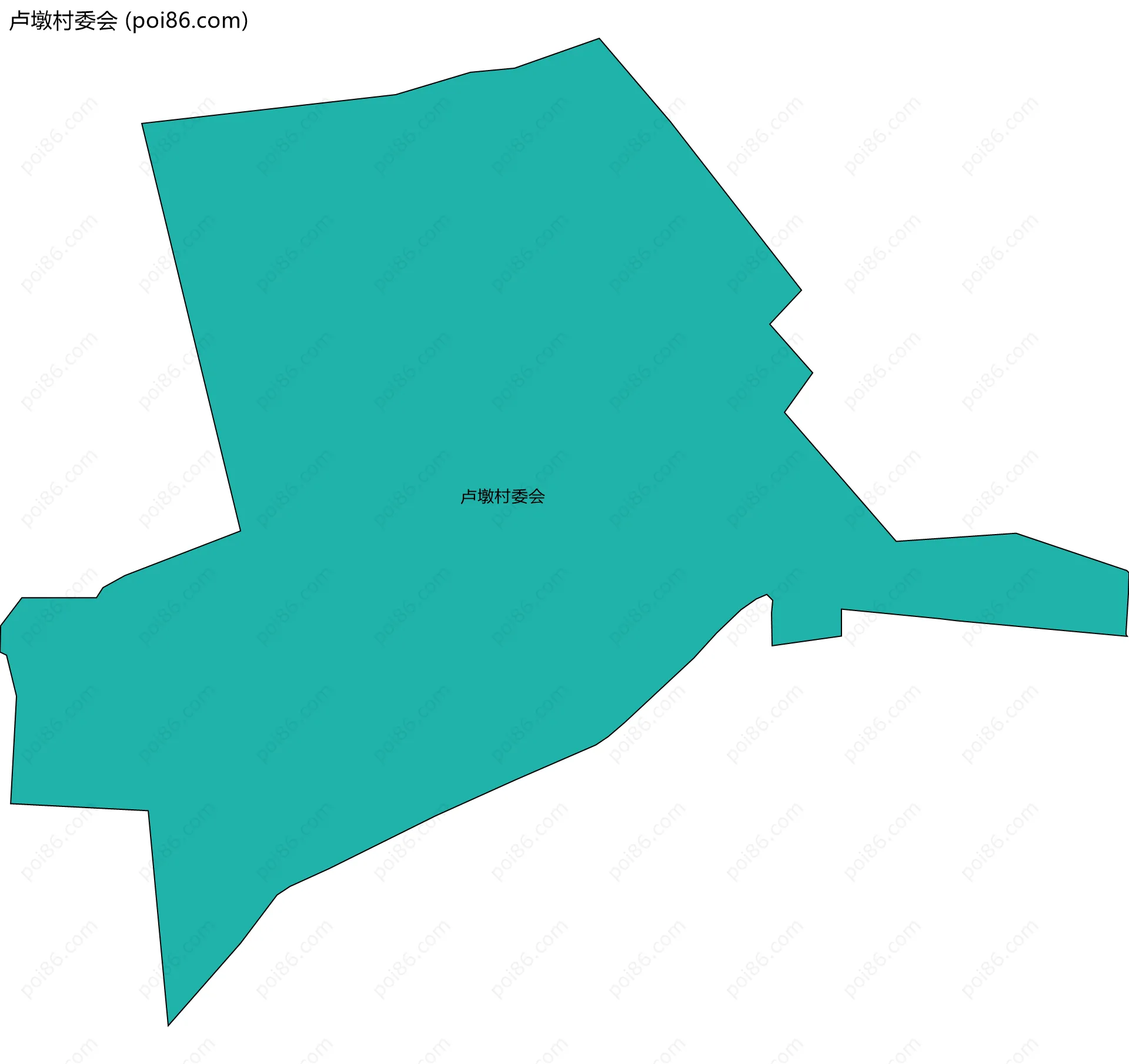 卢墩村委会边界地图