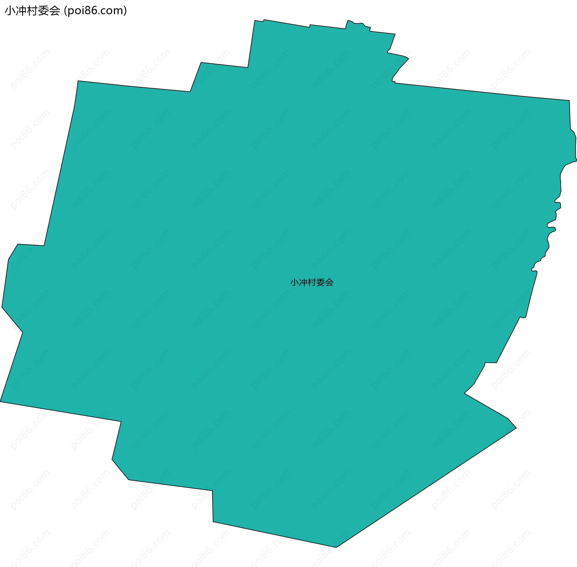 小冲村委会边界地图