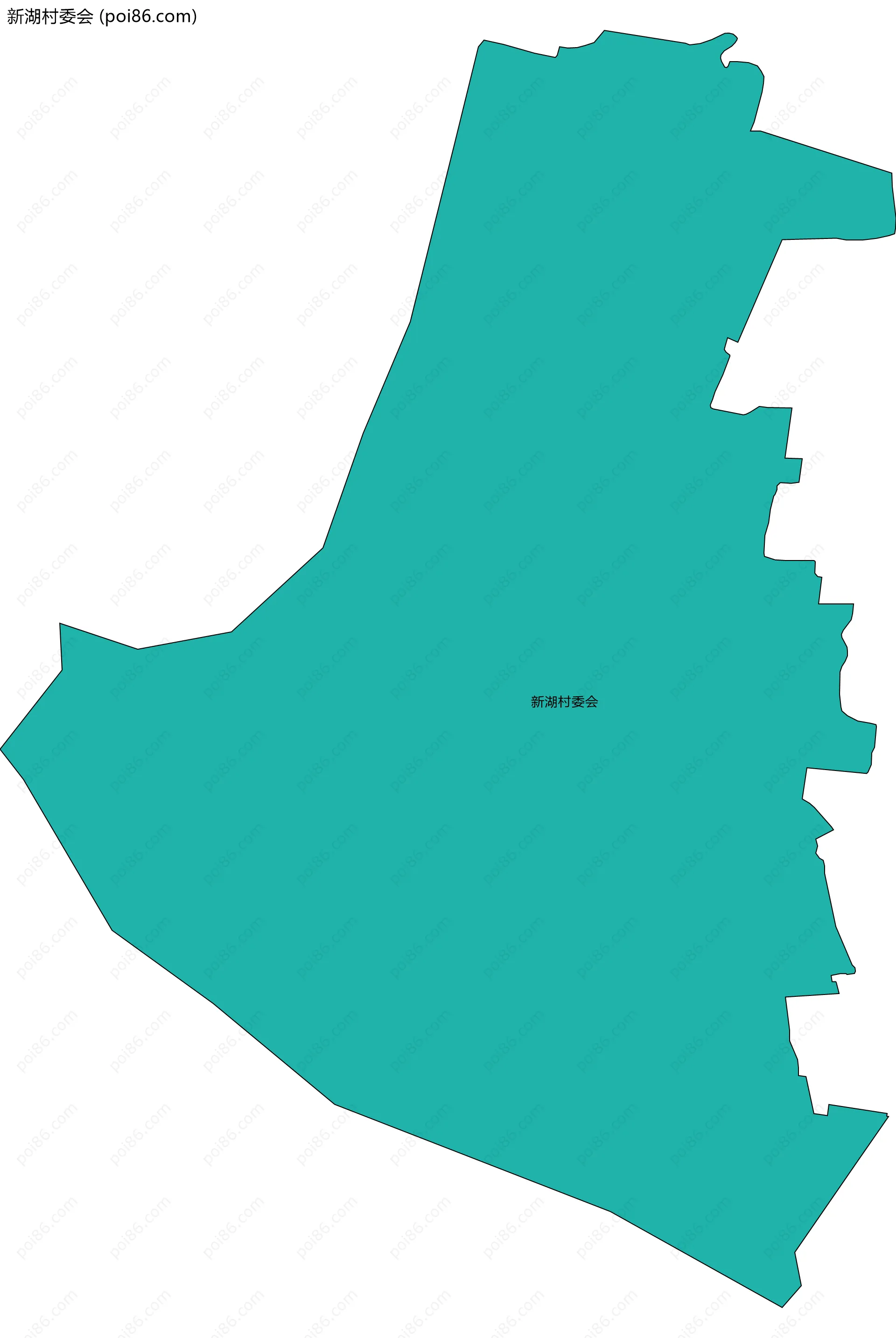 新湖村委会边界地图