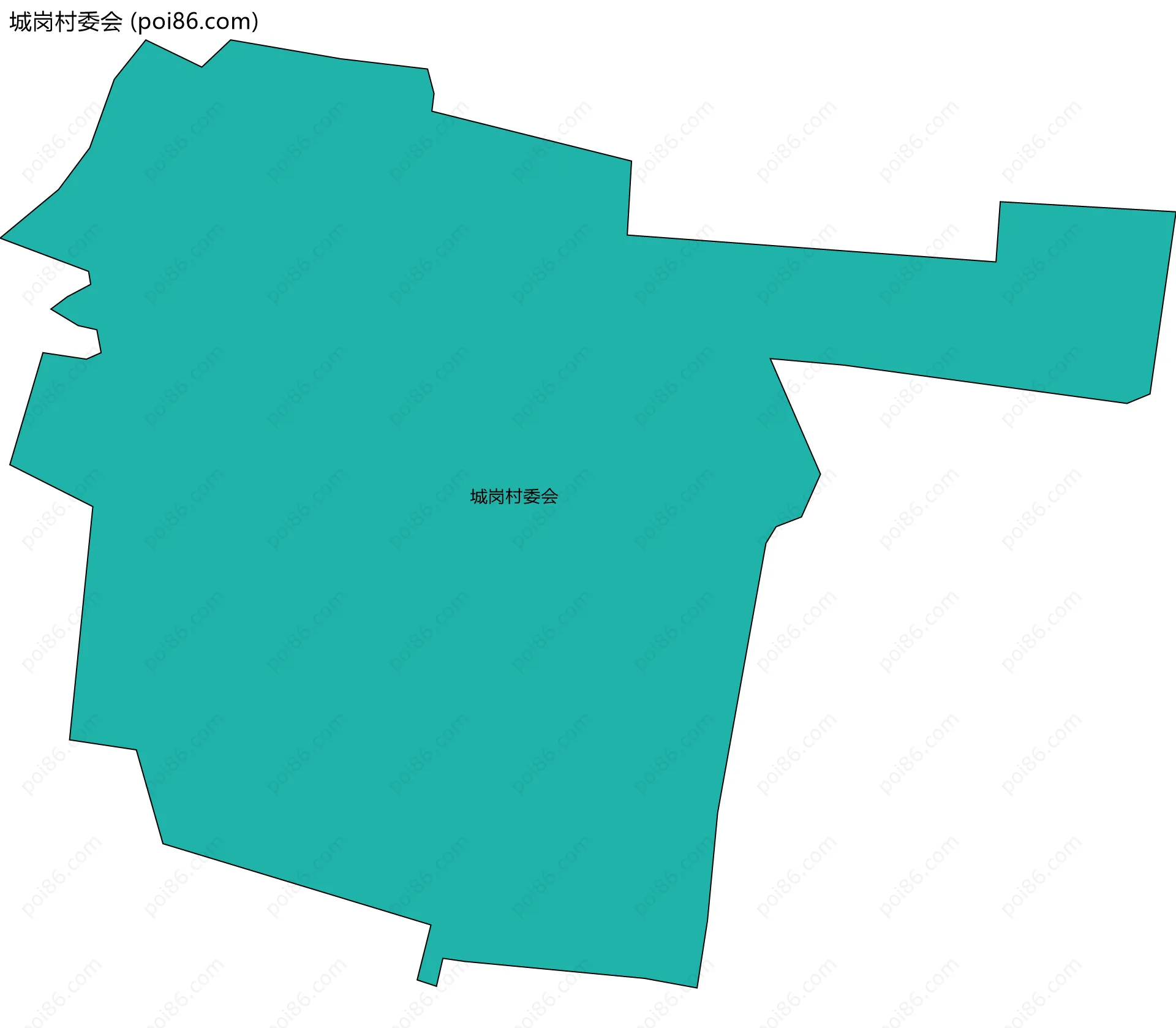 城岗村委会边界地图