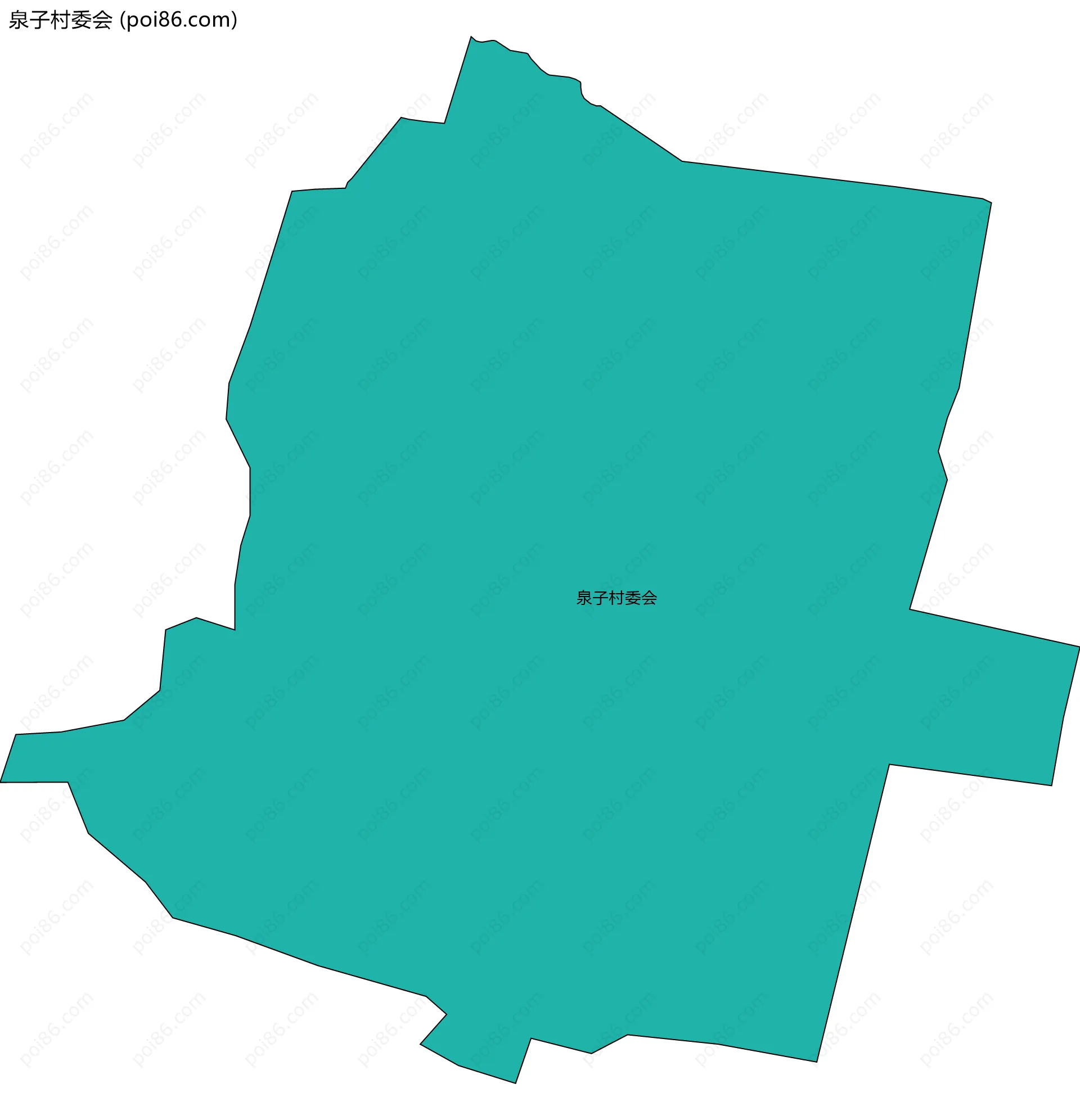 泉子村委会边界地图