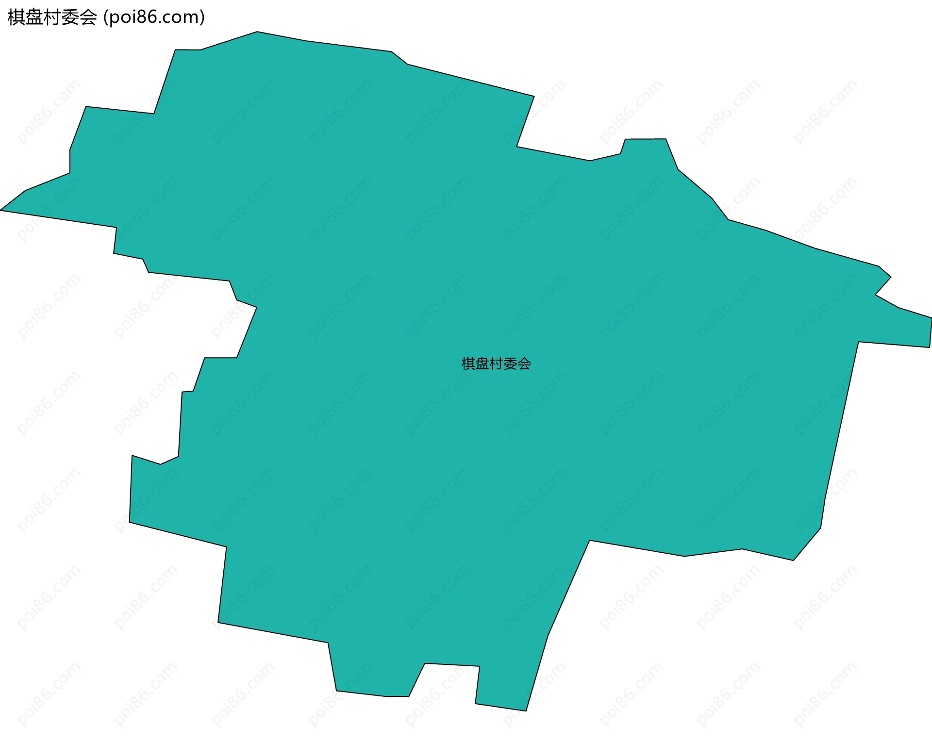 棋盘村委会边界地图