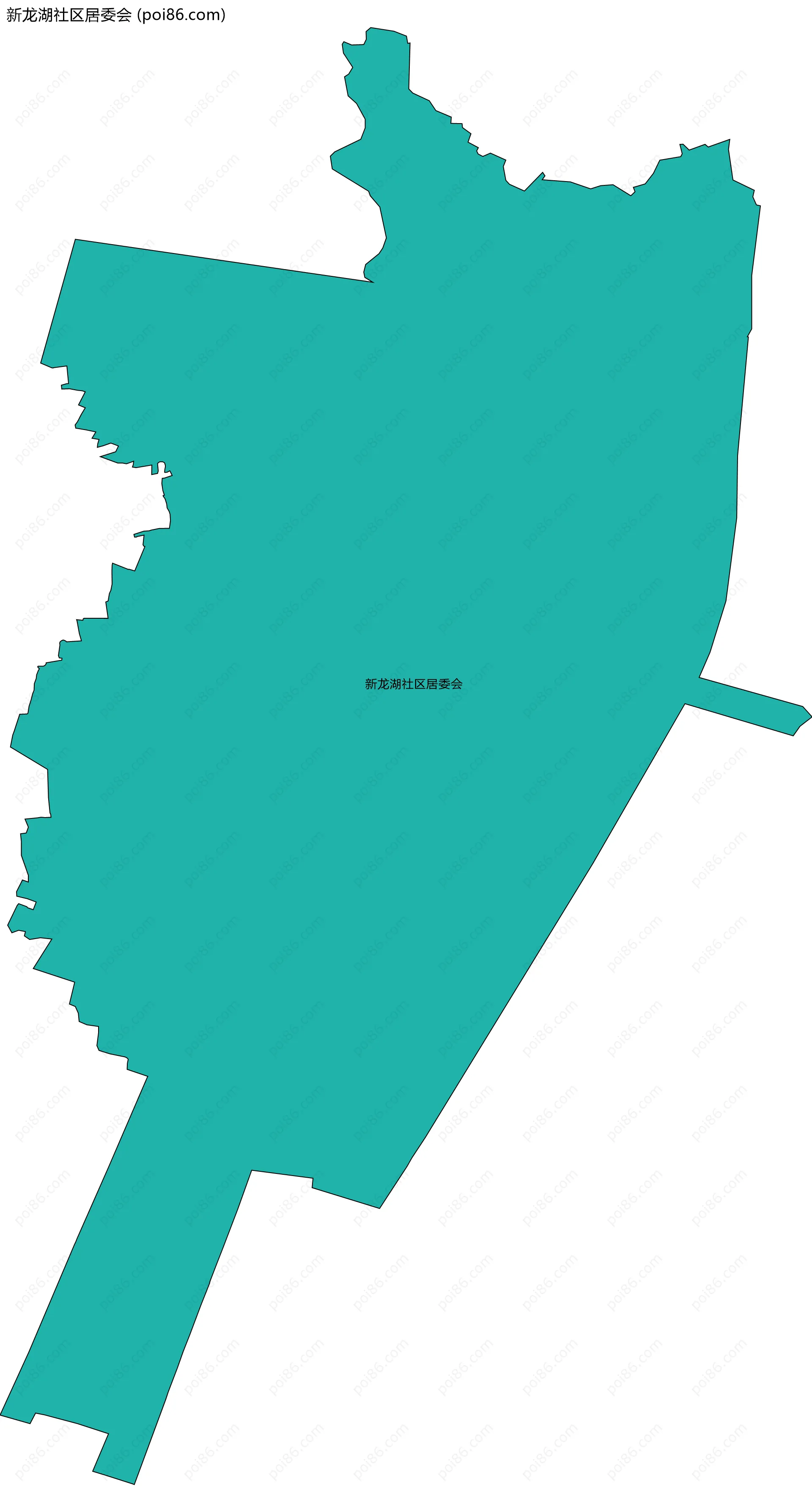 新龙湖社区居委会边界地图