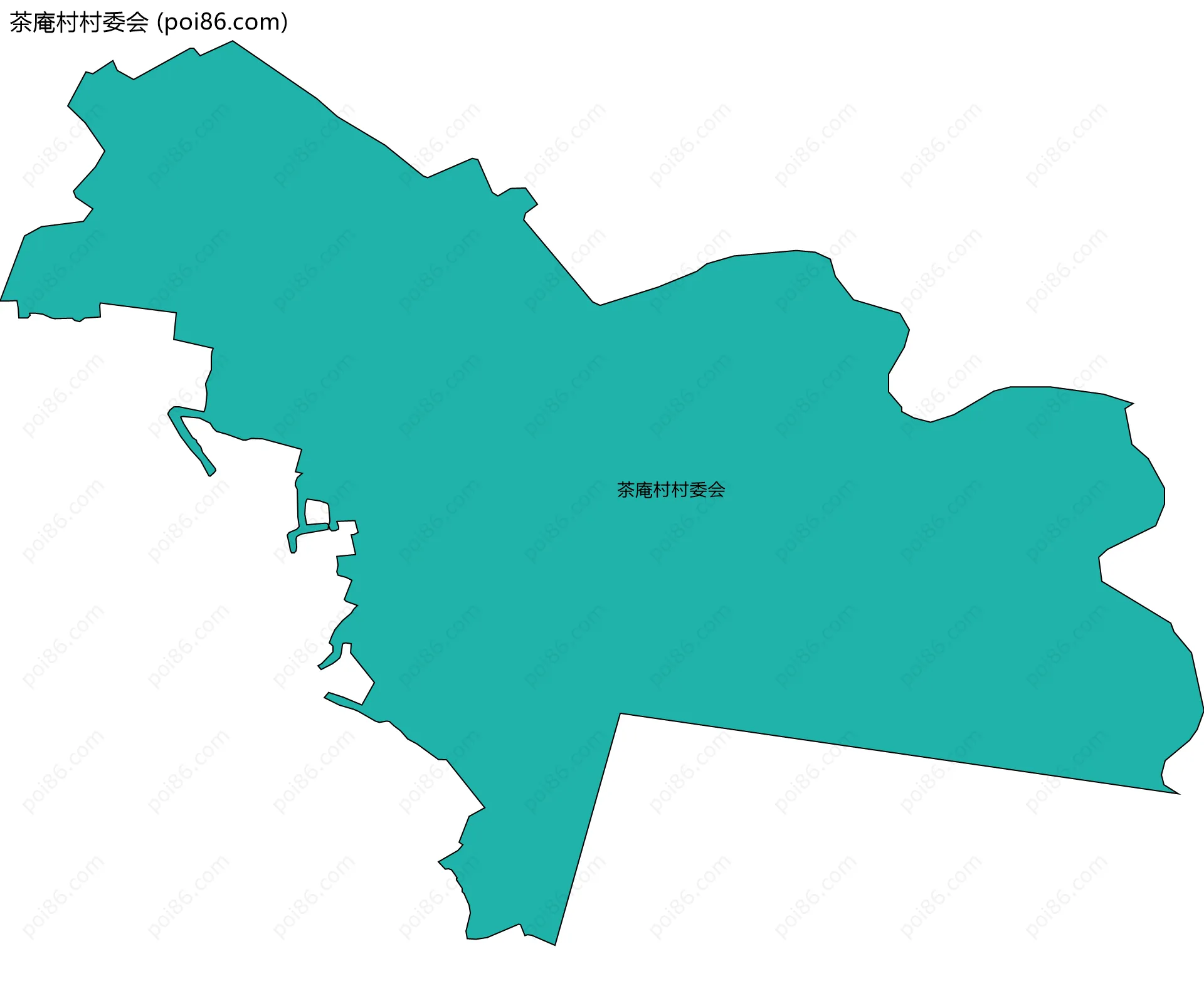 茶庵村村委会边界地图
